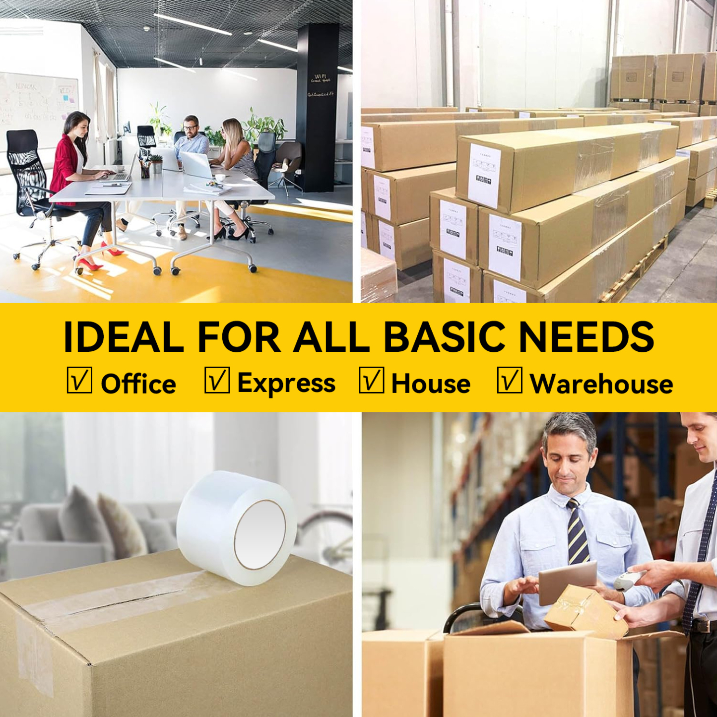 BESTONE®Tape 3inx110Yx2Mil Clear-usbestone