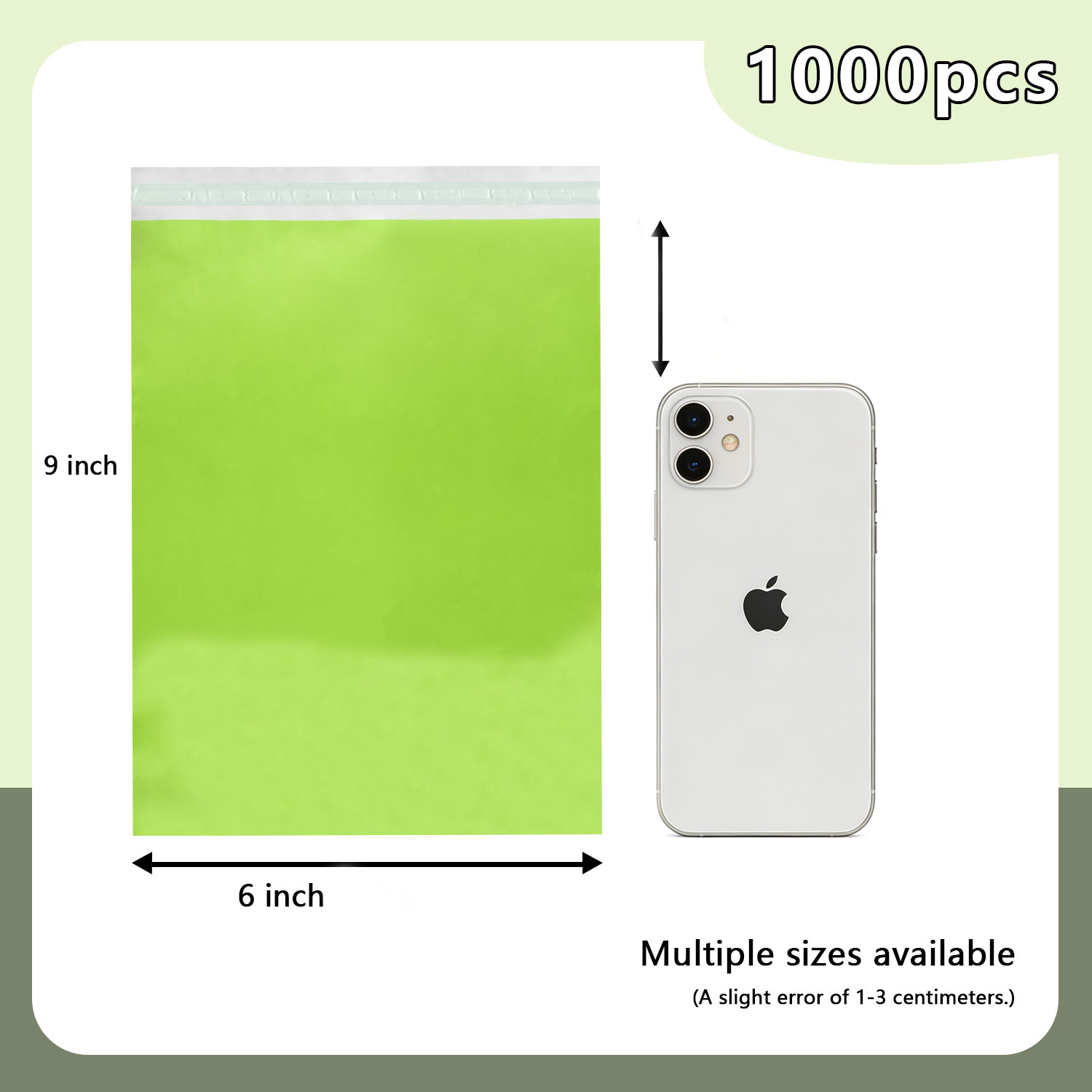 6" x 9" Poly Mailers - 1000 PCS Bulk Pack - Self-Sealing Shipping Envelopes