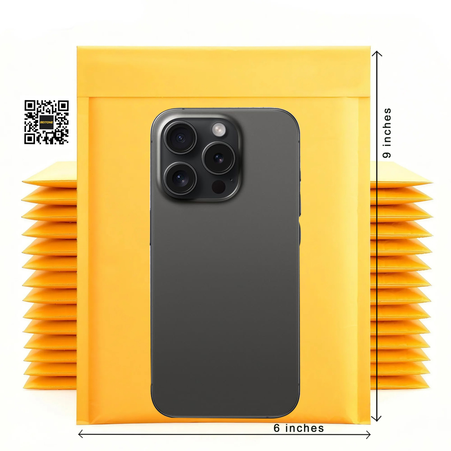 6" x 9" Kraft Bubble Mailers - 250 Pack Self-Sealing Padded Shipping Bags-BESTONE®