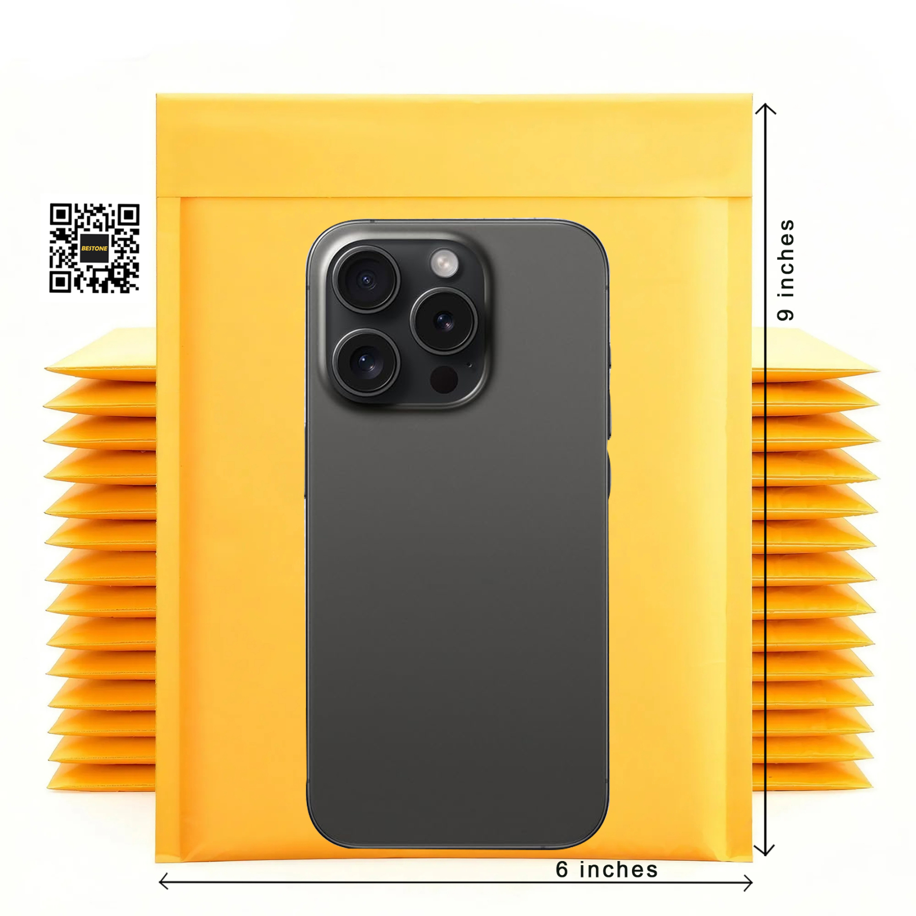 6" x 9" Kraft Bubble Mailers - 250 Pack Self-Sealing Padded Shipping Bags-BESTONE®