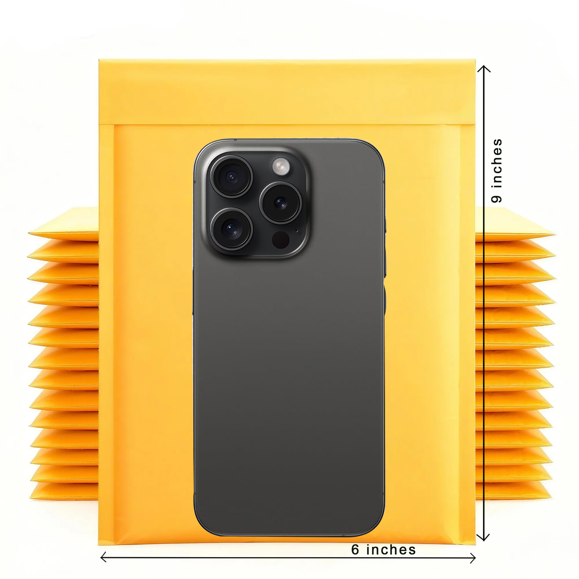 6" x 9" Kraft Bubble Mailers - 250 Pack Self-Sealing Padded Shipping Bags