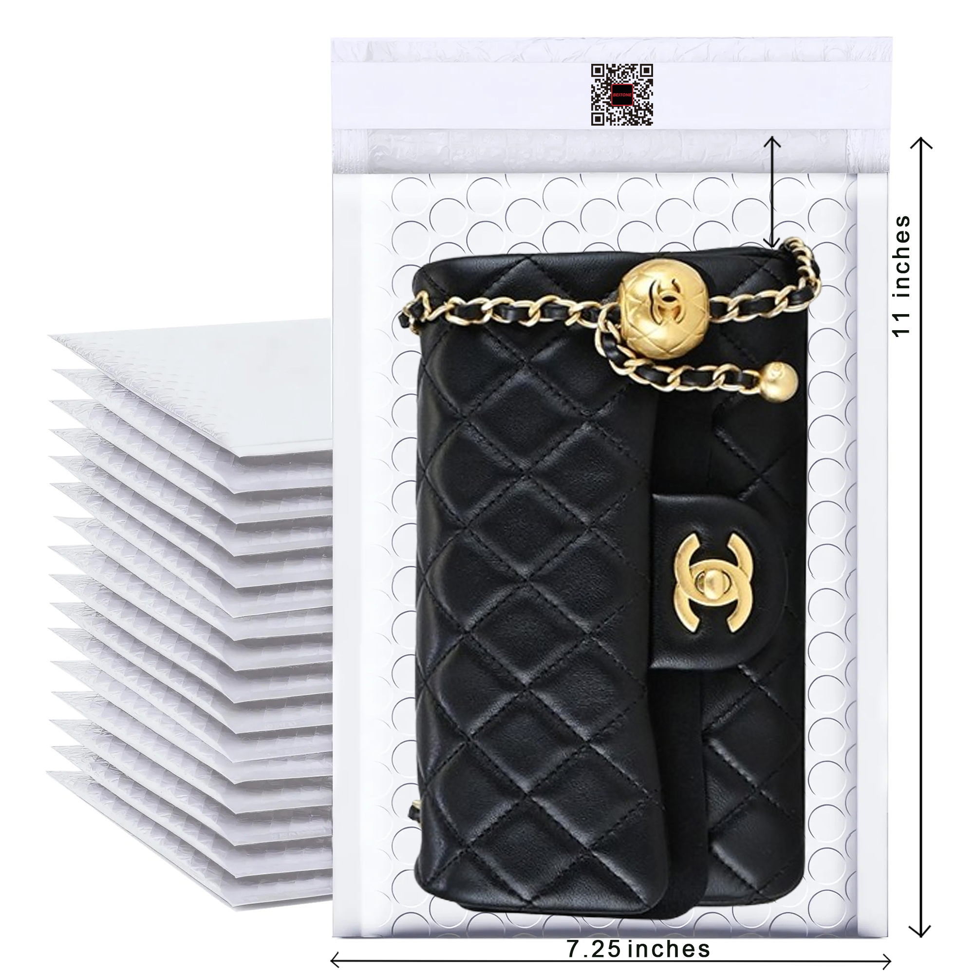 7.25" x 11" Bubble Mailers - 100 PCS Bulk Pack