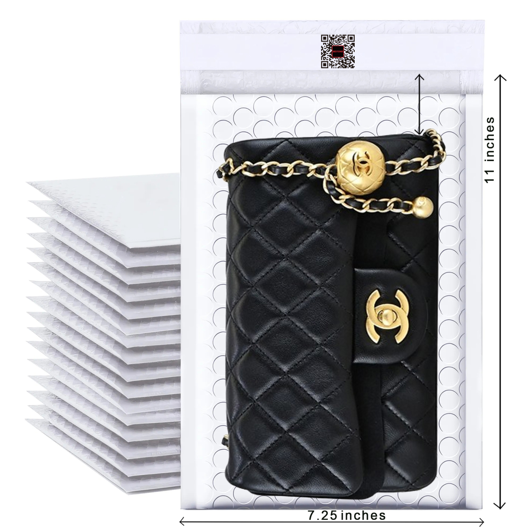 7.25" x 11" Bubble Mailers - 100 PCS Bulk Pack