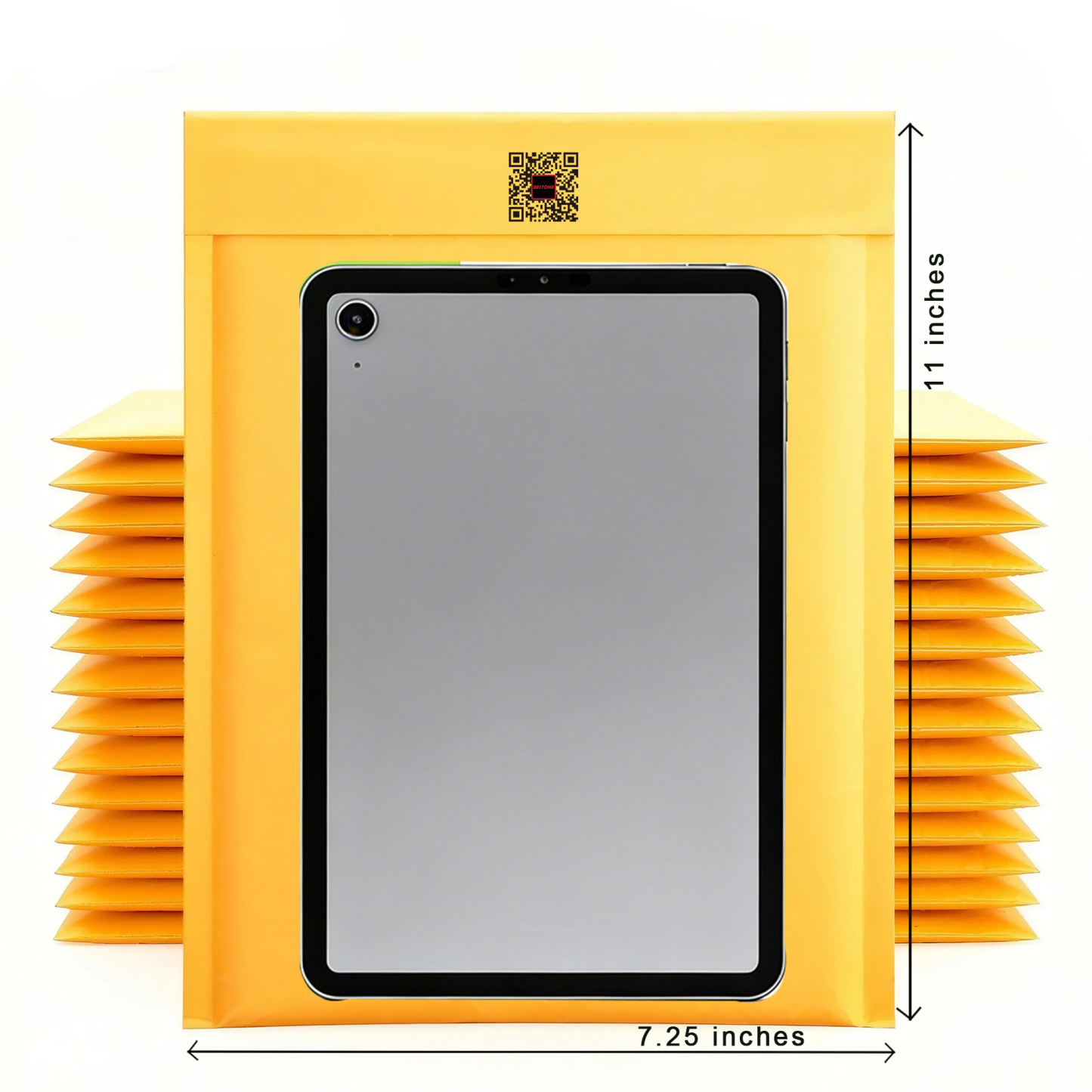 7.25" x 11" Kraft Bubble Mailers 100 Pack - Self-Sealing Padded Shipping Bags, Eco-Friendly