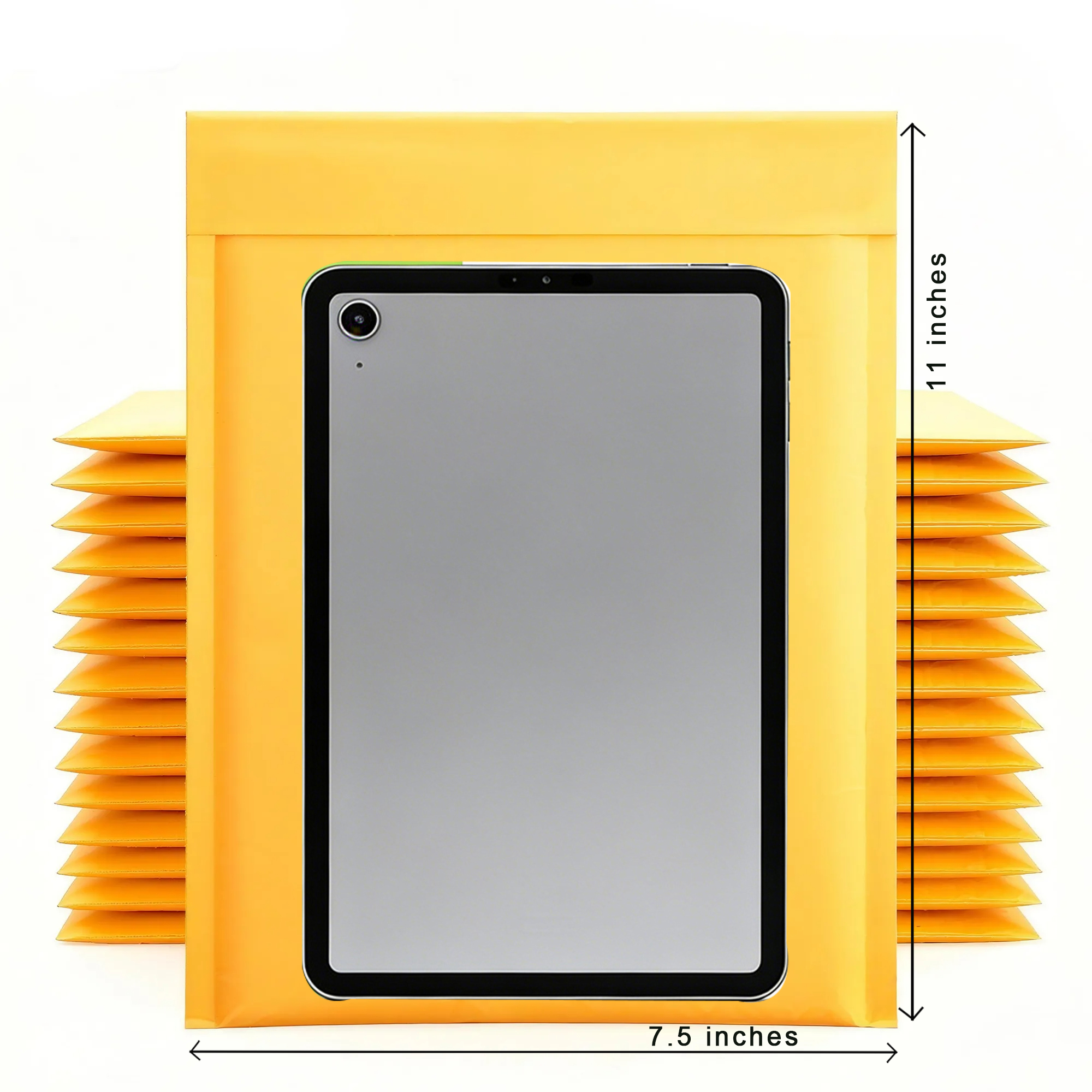 7.5" x 11" Kraft Bubble Mailers 100 Pack - Self-Sealing Padded Shipping Bags, Eco-Friendly