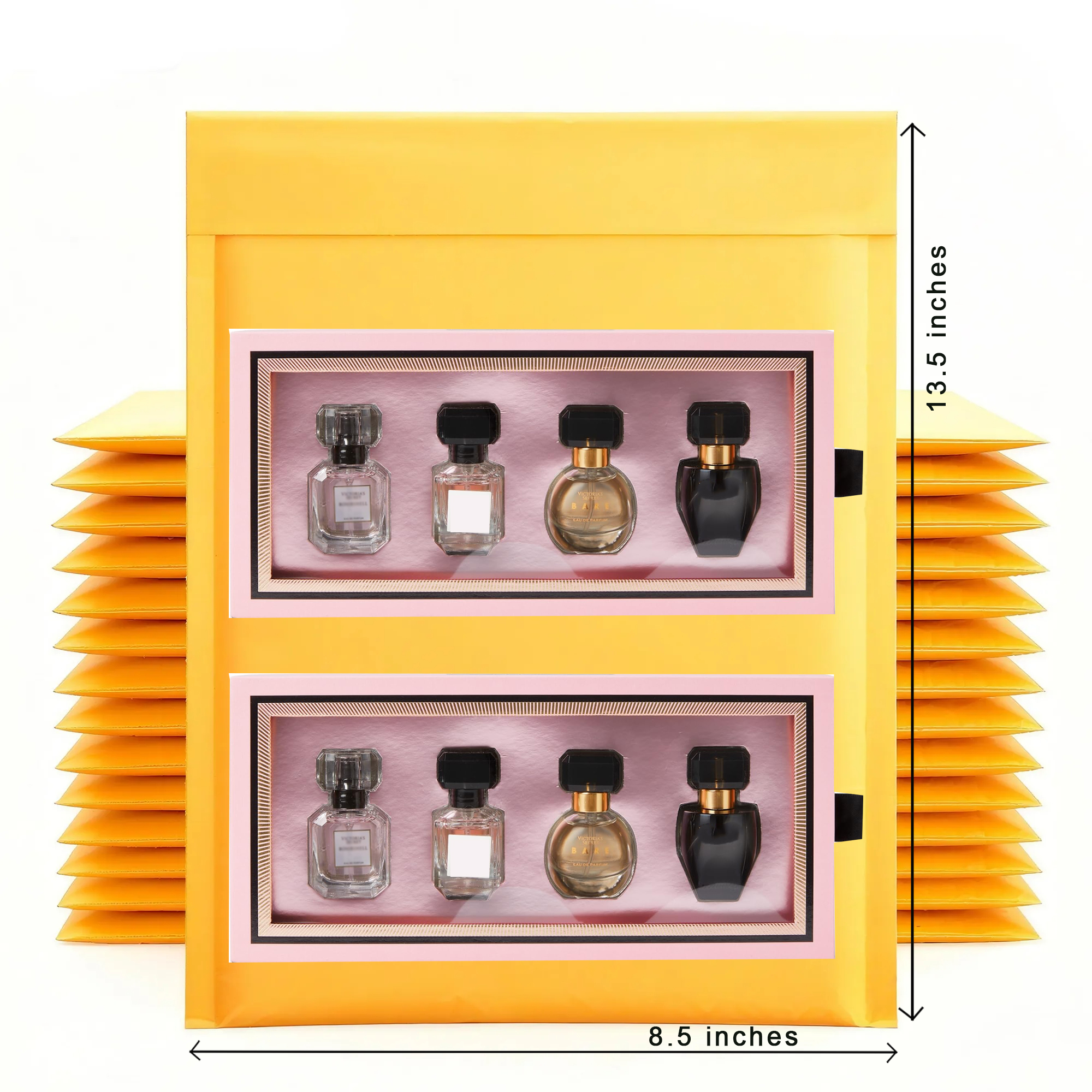 8.5" x 13.5" 100 Pack Kraft Bubble Mailers - Tear-Resistant Self-Sealing Shipping Bags