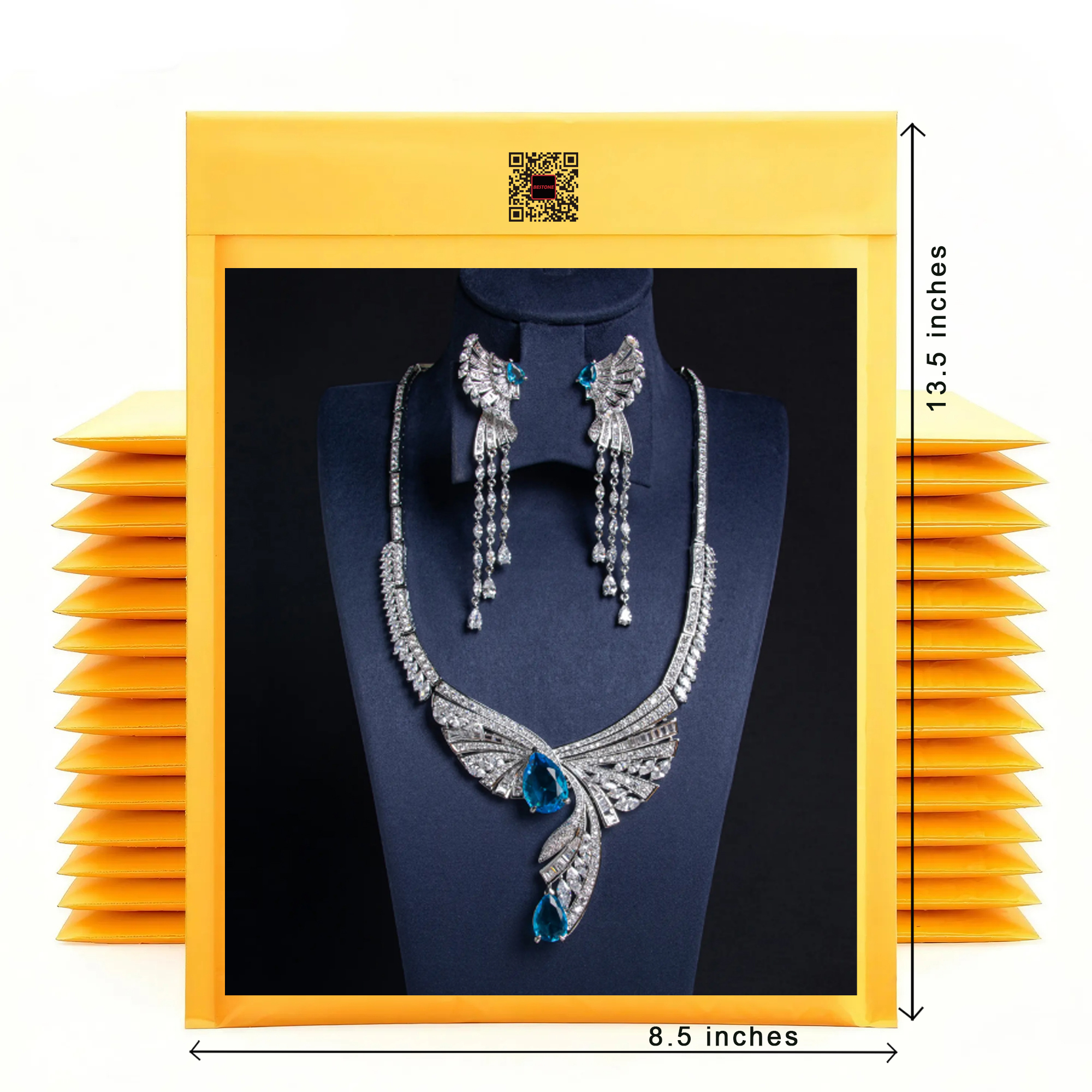 8.5" x 13.5" 100 Pack Kraft Bubble Mailers - Tear-Resistant Self-Sealing Shipping Bags-BESTONE®