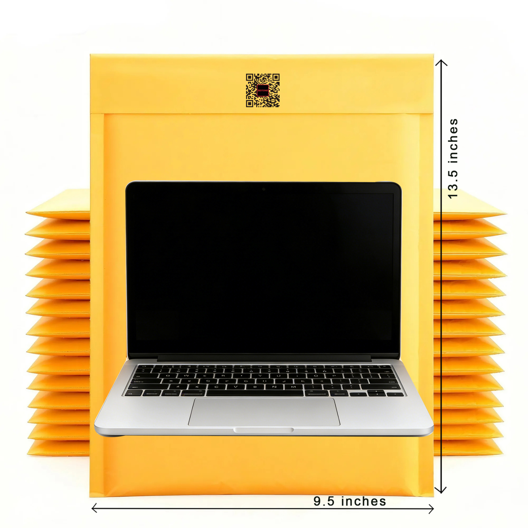 9.5" x 13.5" 100 Pack Kraft Bubble Mailers - Tear-Resistant Self-Sealing Shipping Bags-BESTONE®