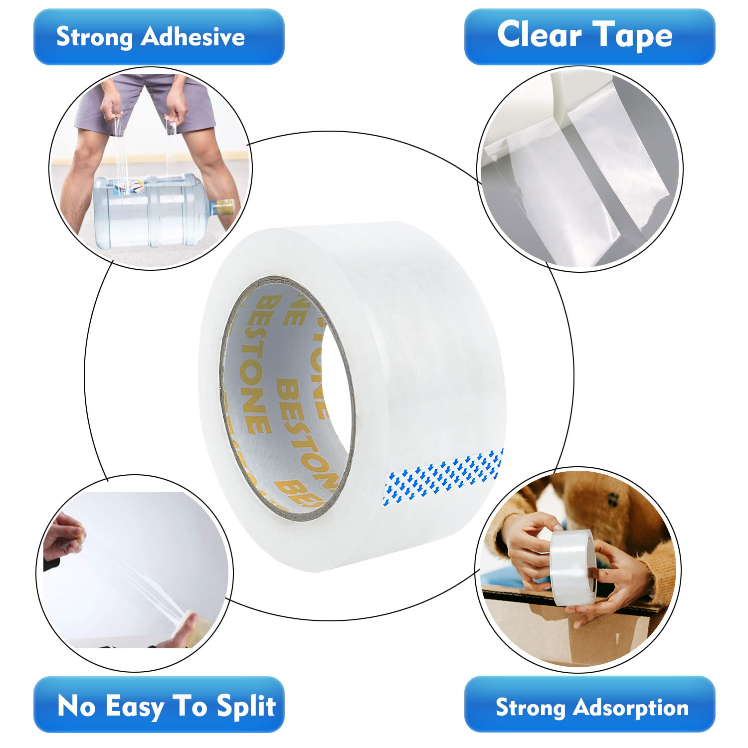 2" x 110 Yard x 2 Mil 36 Rolls Clear Packing Tape -BESTONE®