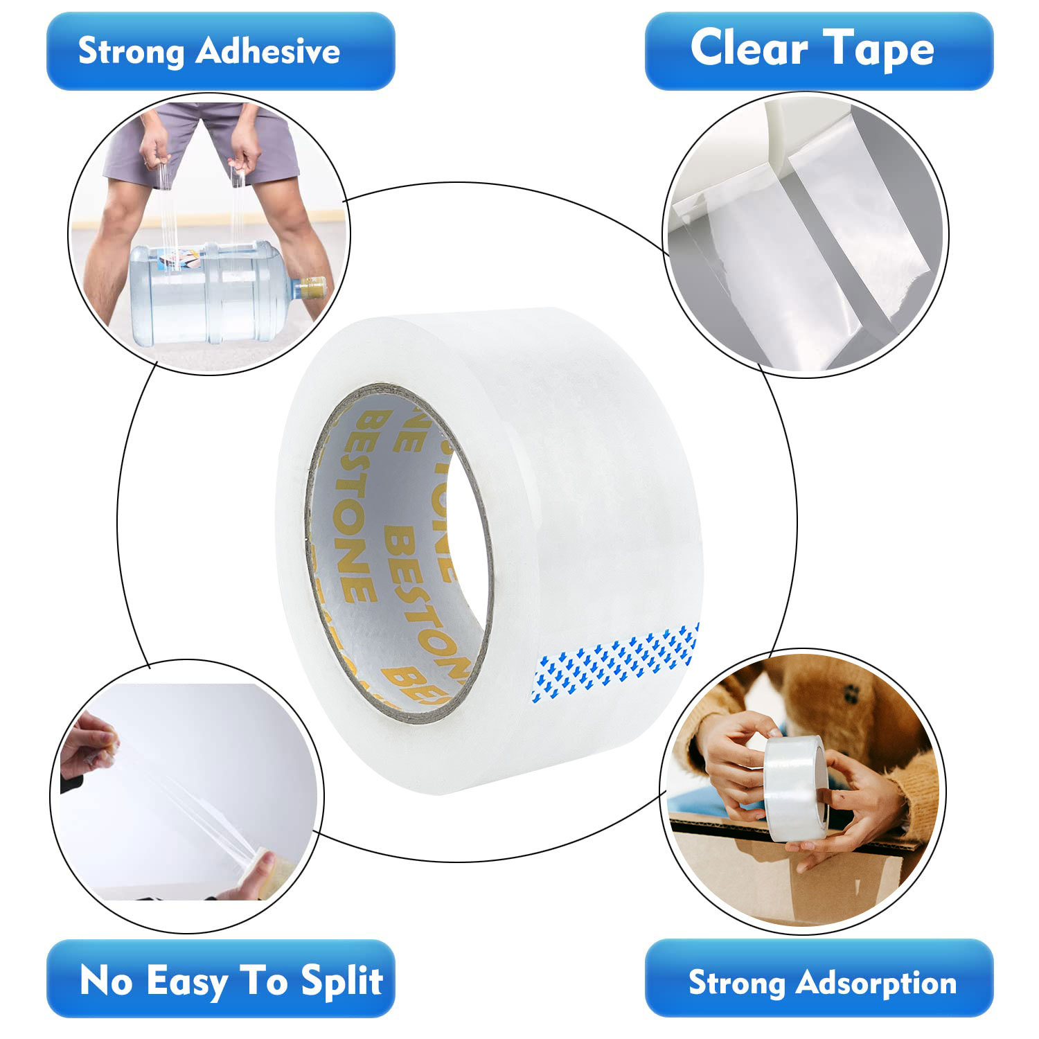 2" x 110 Yard x 2 Mil 36 Rolls Clear Packing Tape -BESTONE®