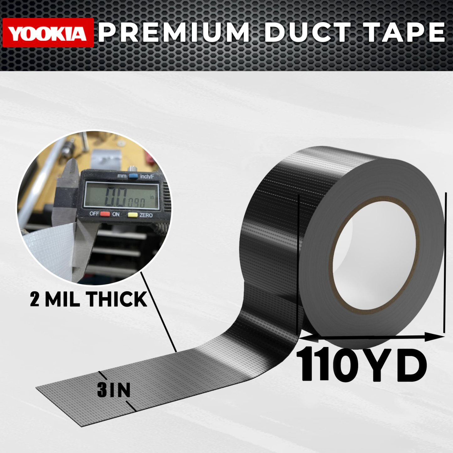 3" x 110 Yard x 2 Mil 24 Rolls Black Packing Tape-BESTONE®