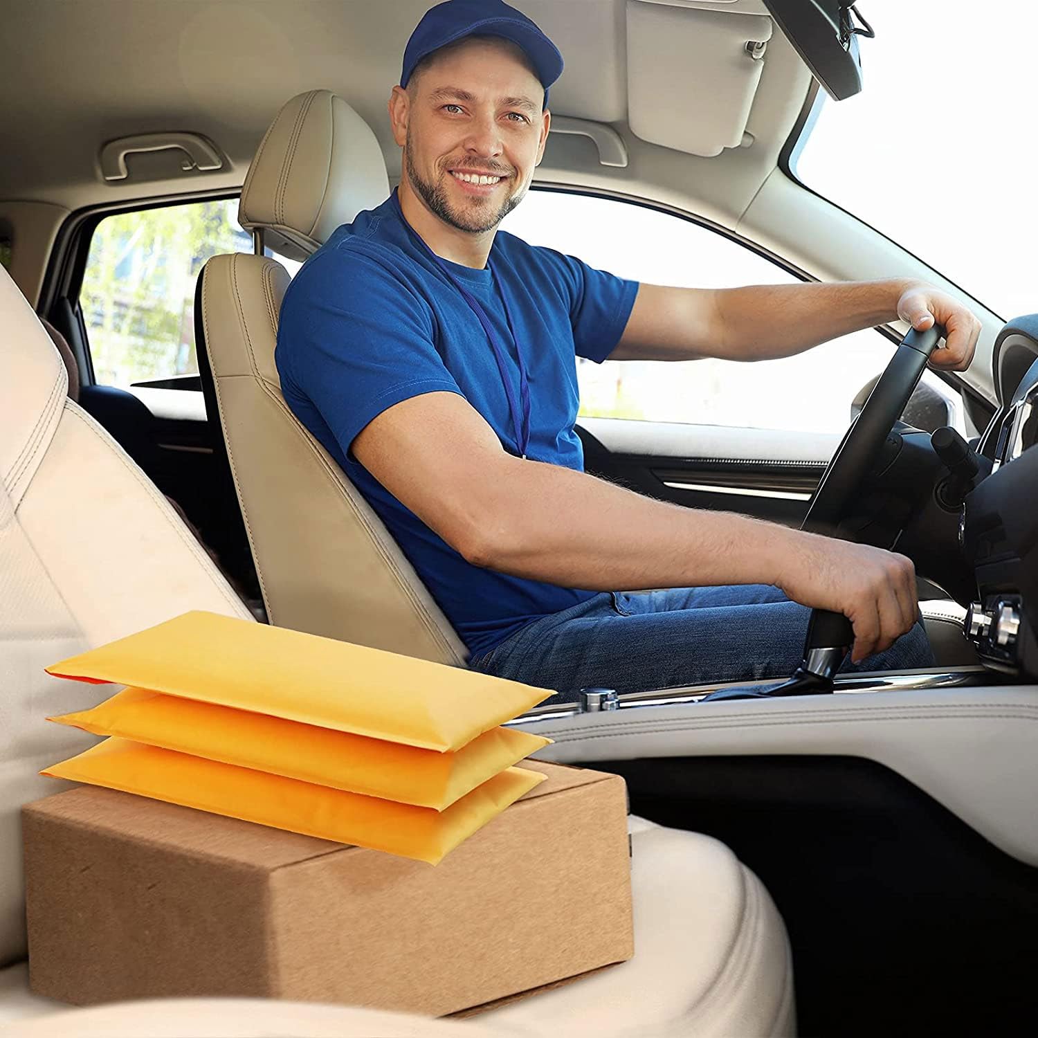 6" x 9" Kraft Bubble Mailers - 250 Pack Self-Sealing Padded Shipping Bags-BESTONE®