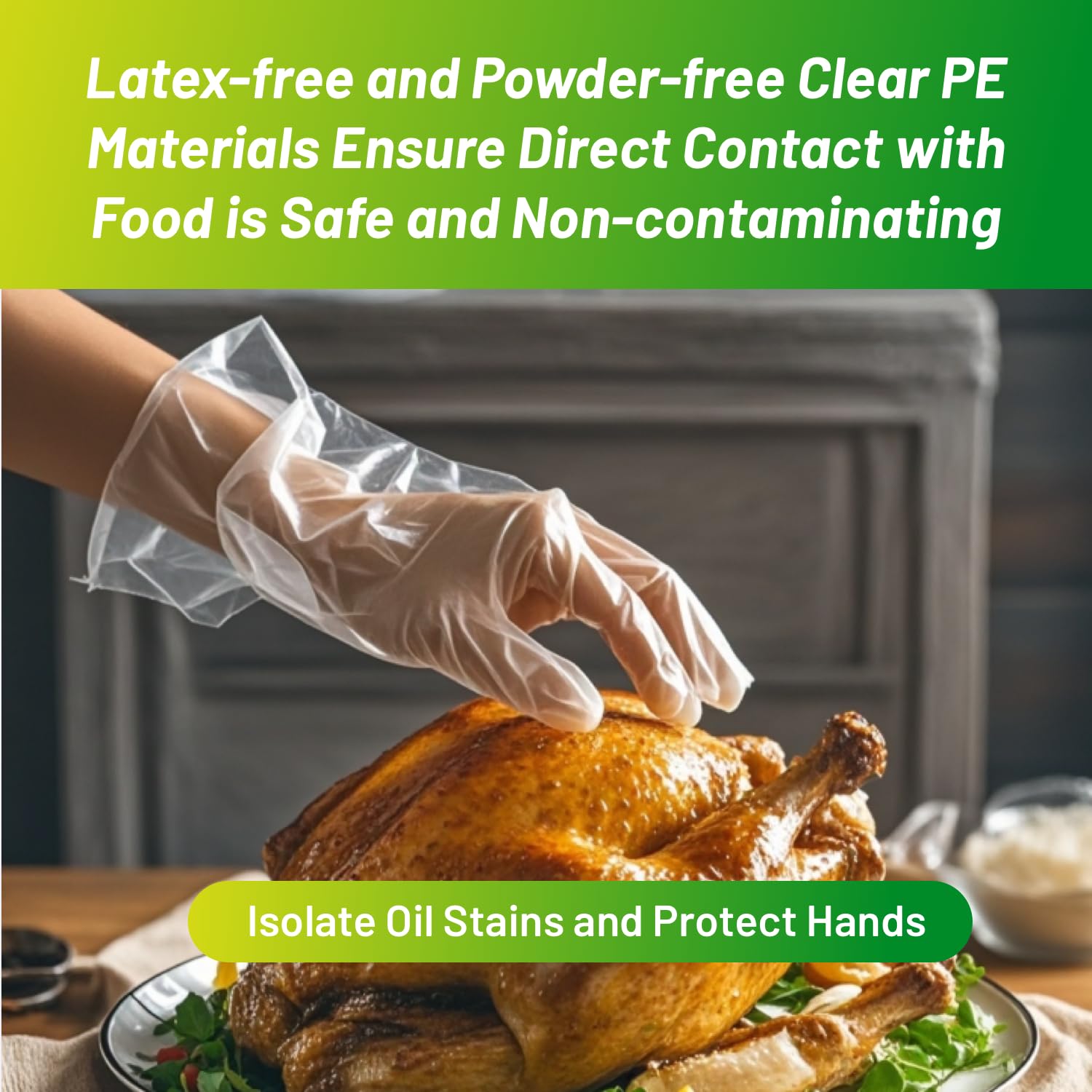 Disposable Clear PE Gloves 200/Box, Food Safe & Powder-Free-BESTONE®