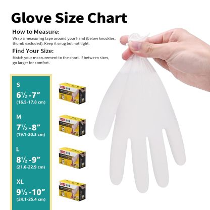 Vinyl Gloves 100-Count Boxes, Multi-Use for Cleaning & Cooking-BESTONE®