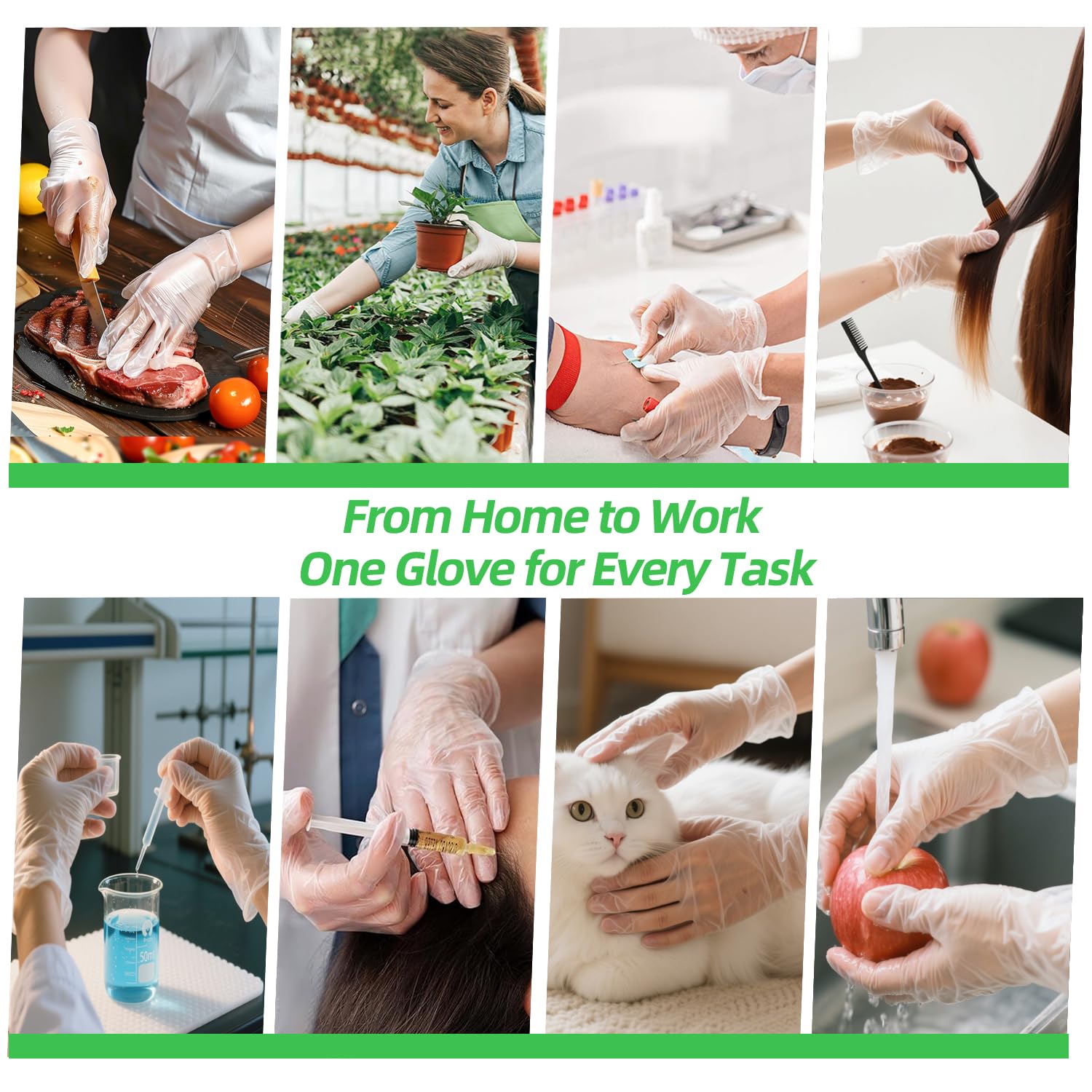 Vinyl Gloves 100-Count Boxes, Multi-Use for Cleaning & Cooking-BESTONE®