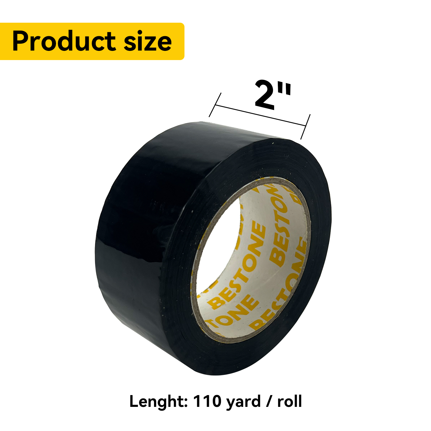 BESTONE®Tape 2"x110Yardx2Mil Black-usbestone