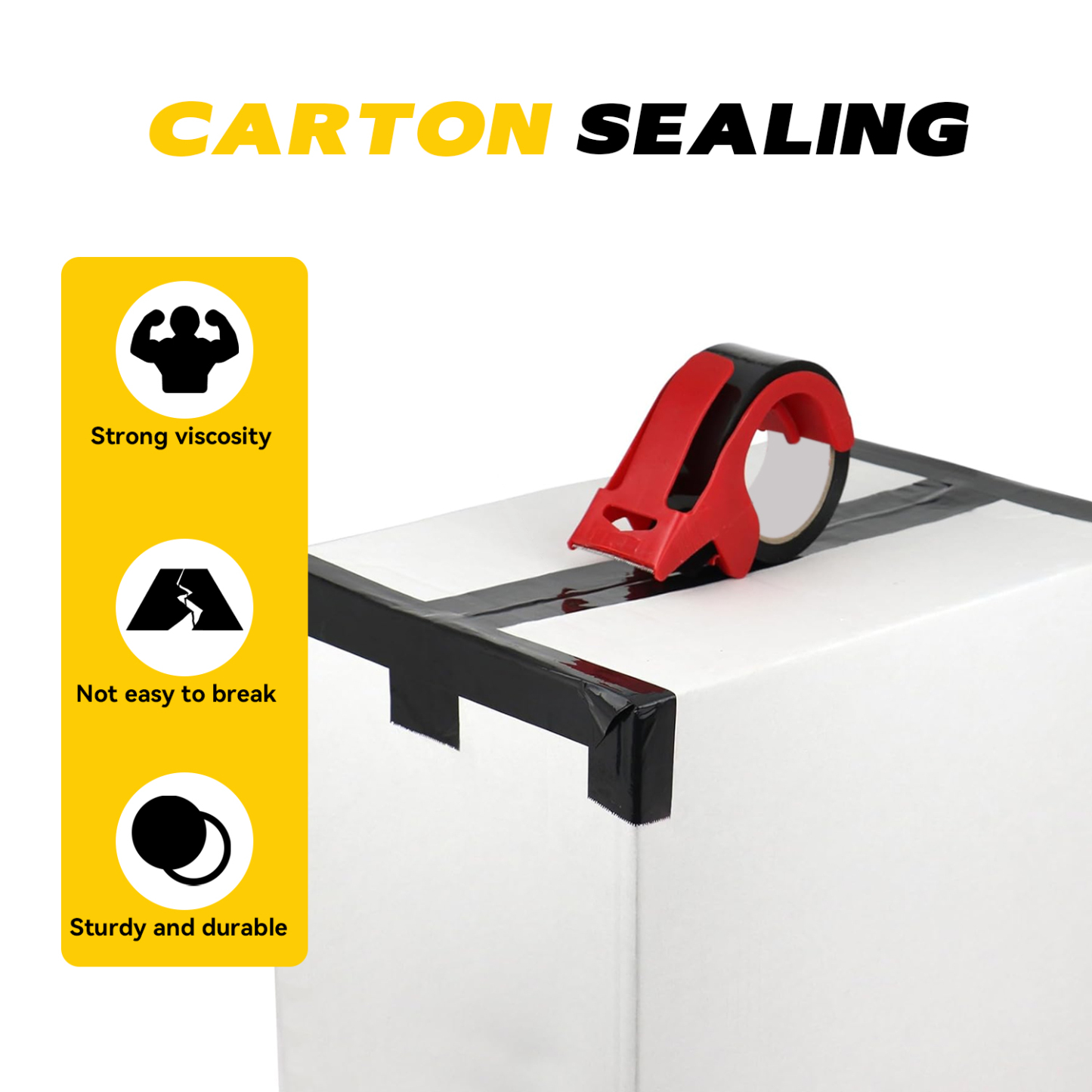 BESTONE®Tape 2"x110Yardx2Mil Black-usbestone