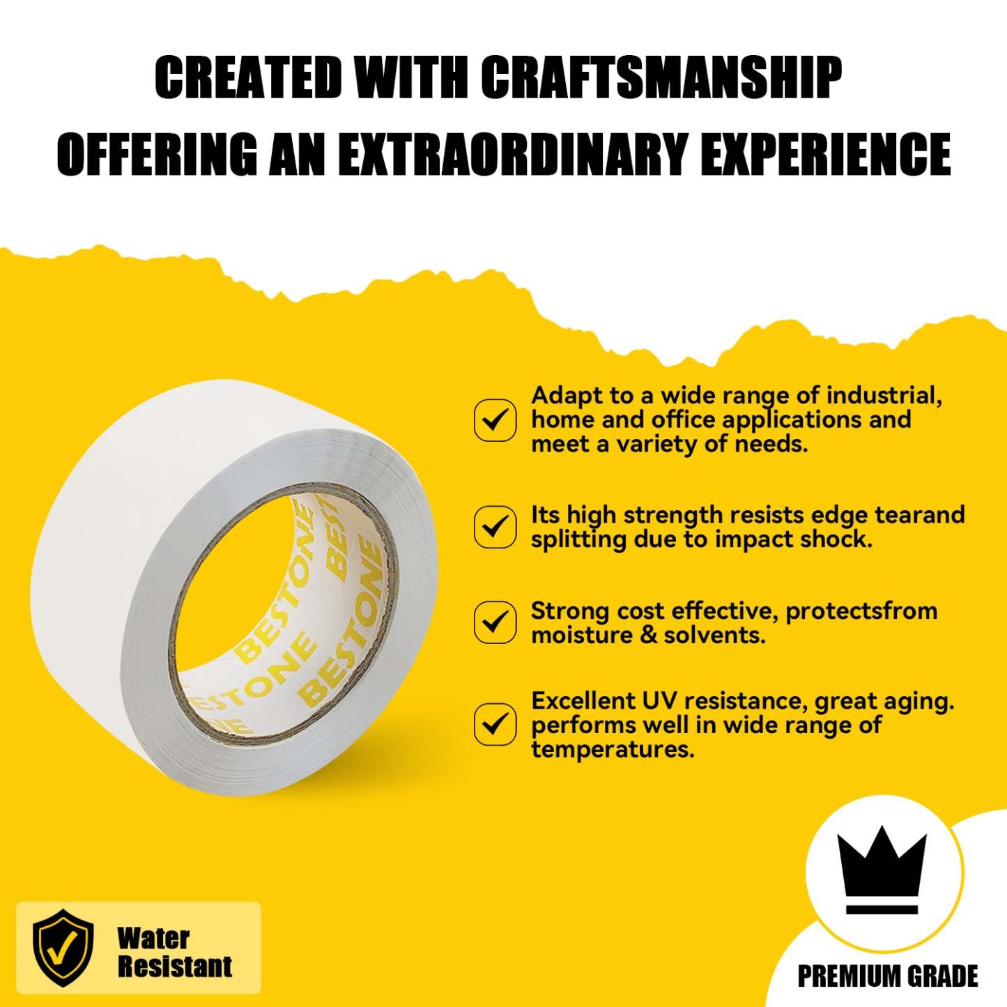 BESTONE®Tape 2"x110Yardx2Mil White-usbestone