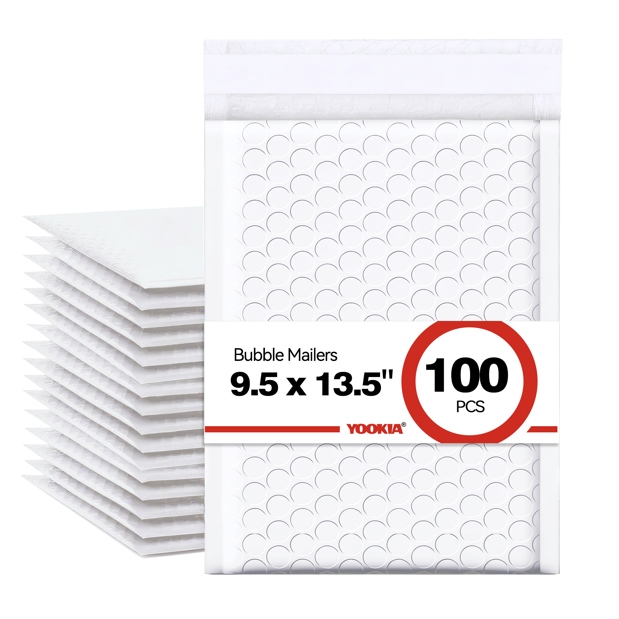 9.5" x 13.5" Bubble Mailers - 100 PCS Bulk Pack
