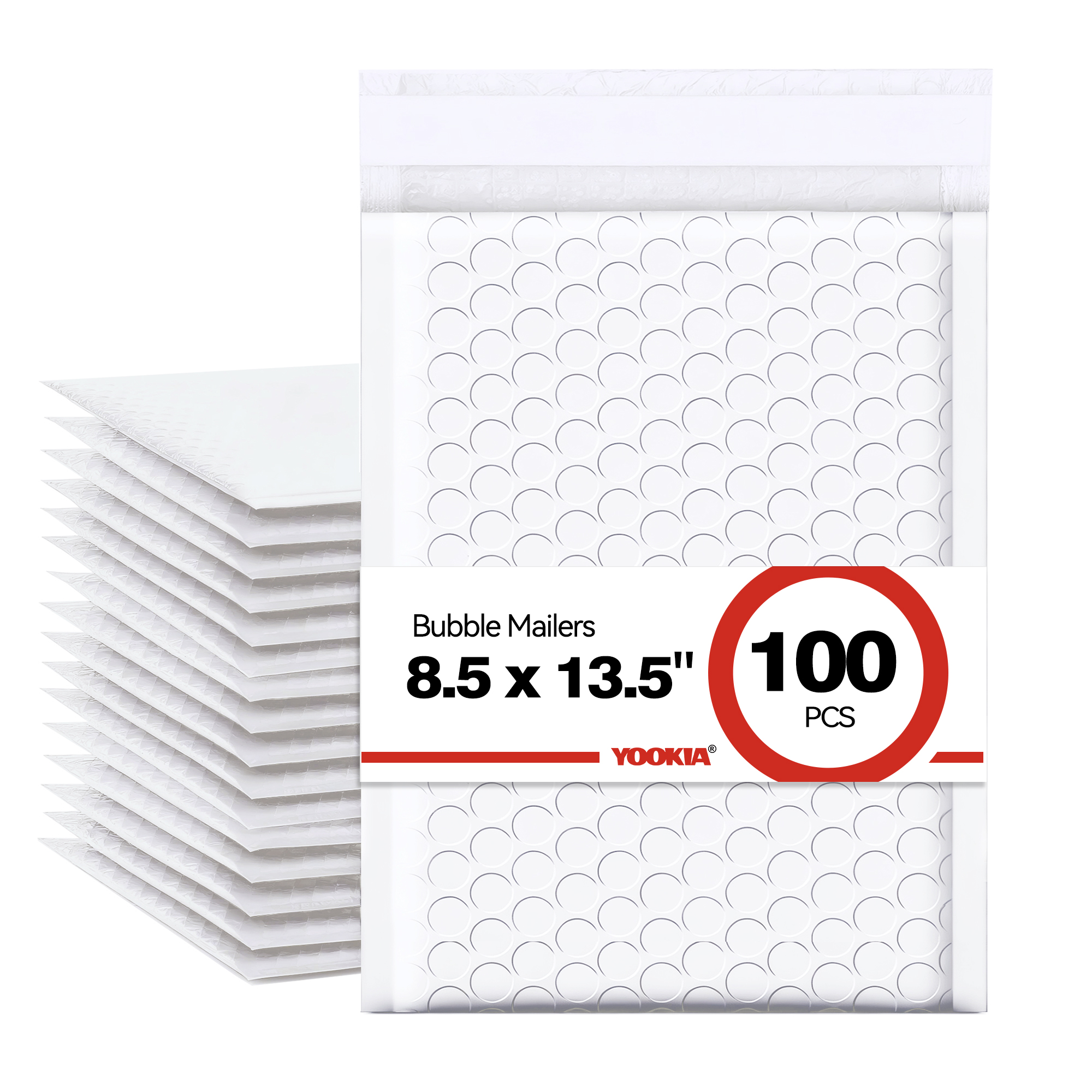 8.5" x 13.5" Bubble Mailers - 100 PCS Bulk Pack