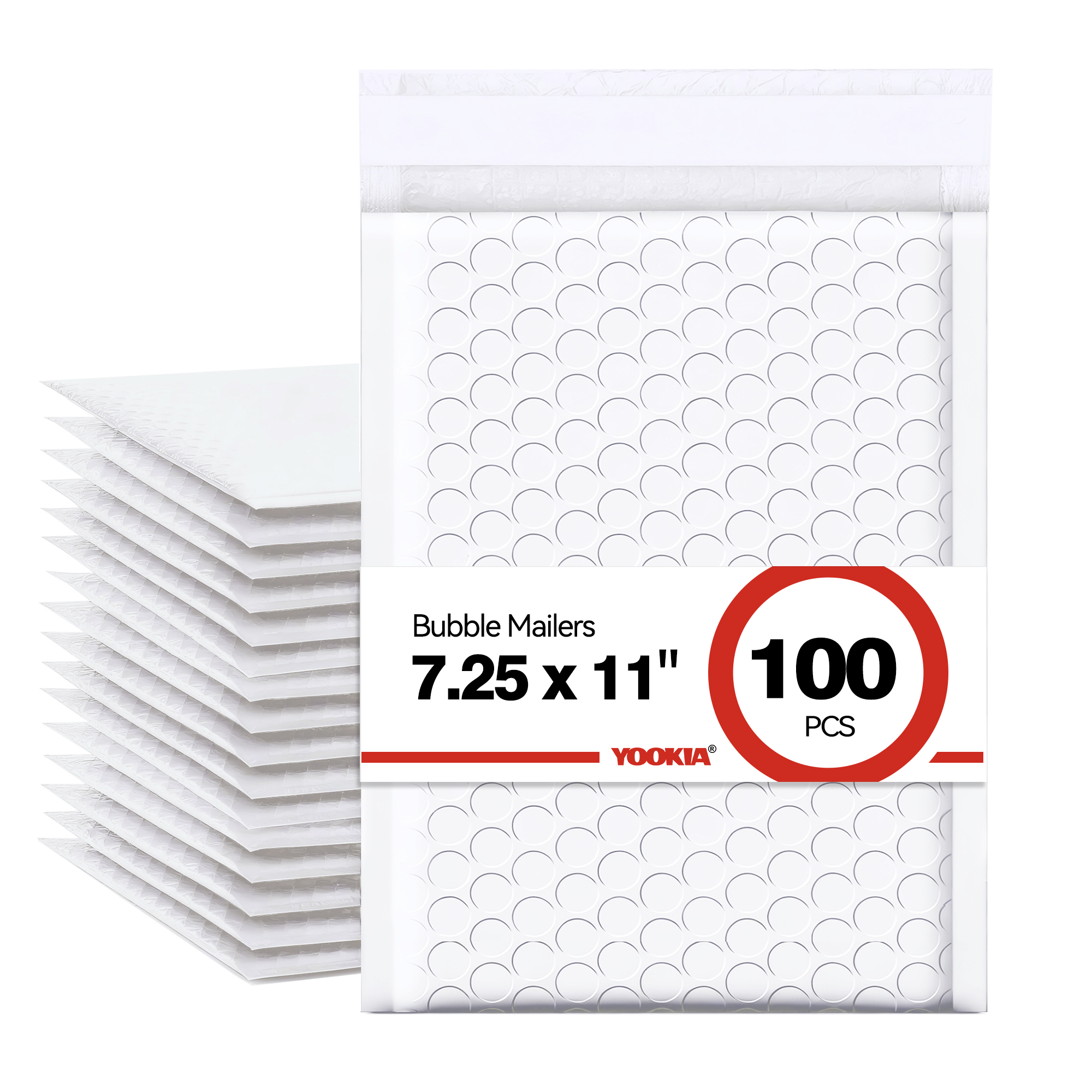 7.5" x 11" Bubble Mailers - 100 PCS Bulk Pack
