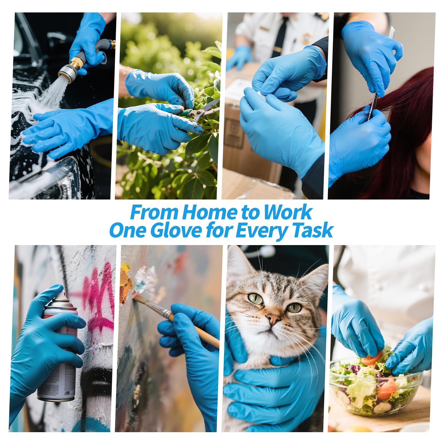 1000 Total Blue Nitrile Gloves - Food Safe Disposable Gloves-BESTONE®