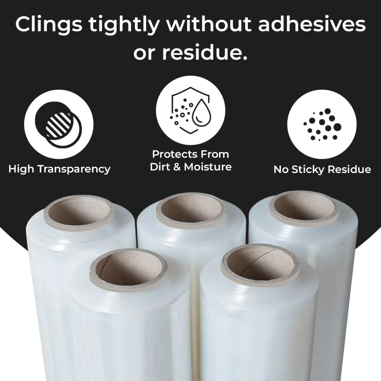 80 GA x 18" x 1500' Heavy-Duty Hand Stretch Film-BESTONE®