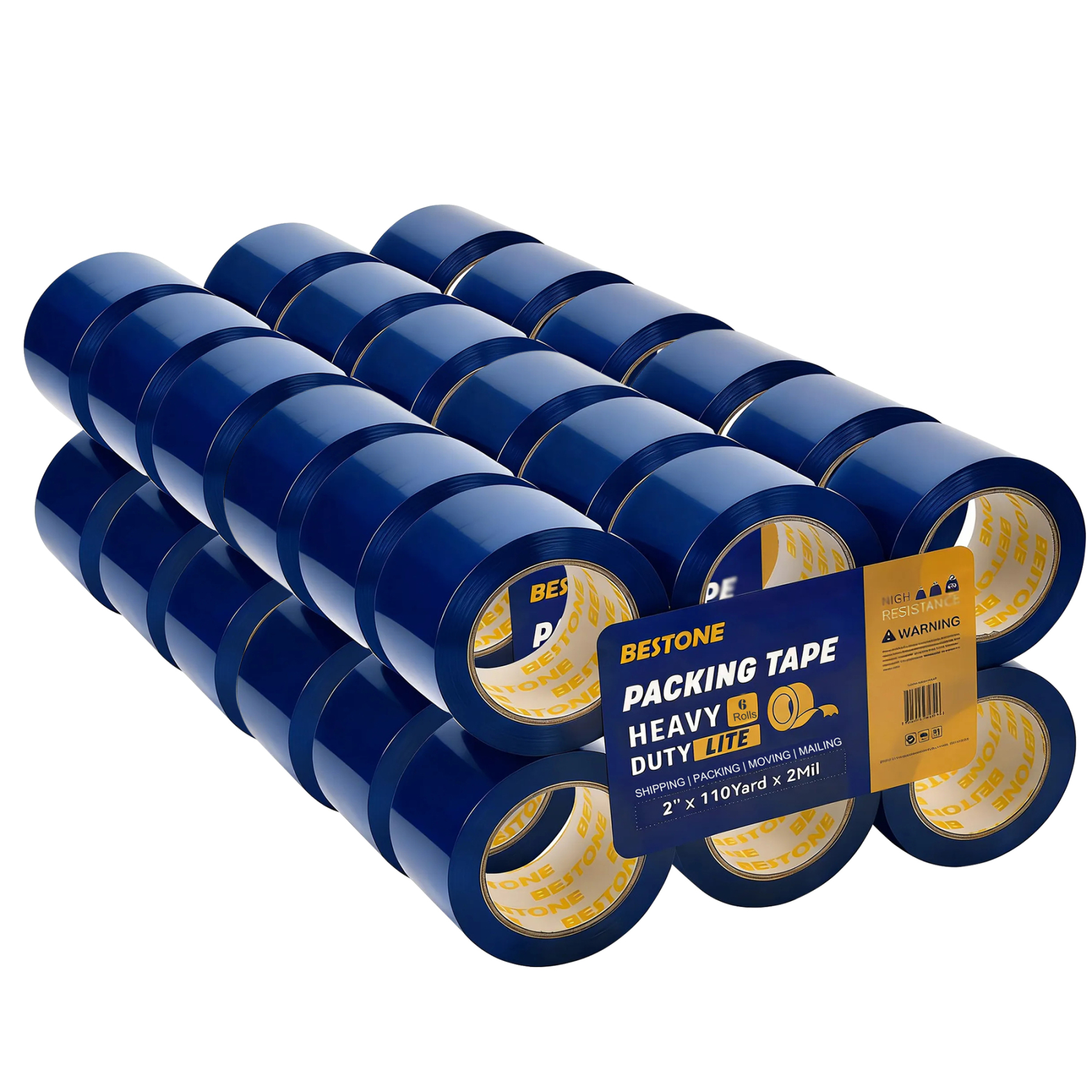 2" x 110 Yard x 2 Mil 36 Rolls Blue Packing Tape