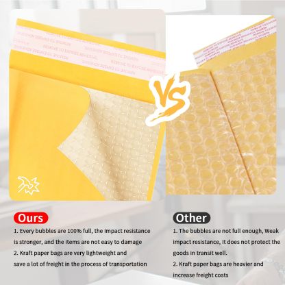 14.25" x 19" 50 Pack Kraft Bubble Mailers - Tear-Resistant Self-Sealing Shipping Bags-BESTONE®