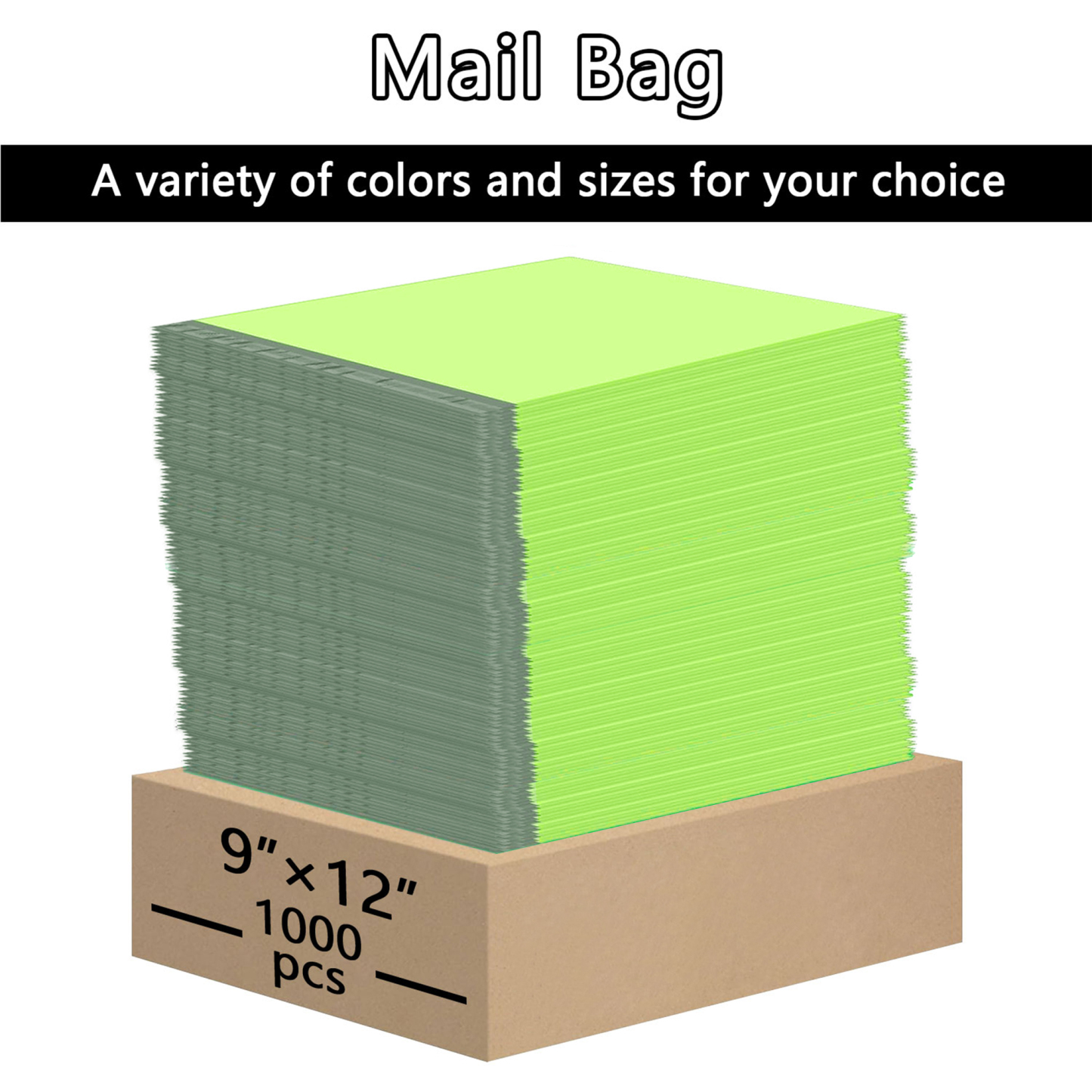 9" x 12" Poly Mailers - 1000 PCS Bulk Pack - Self-Sealing Shipping Envelopes