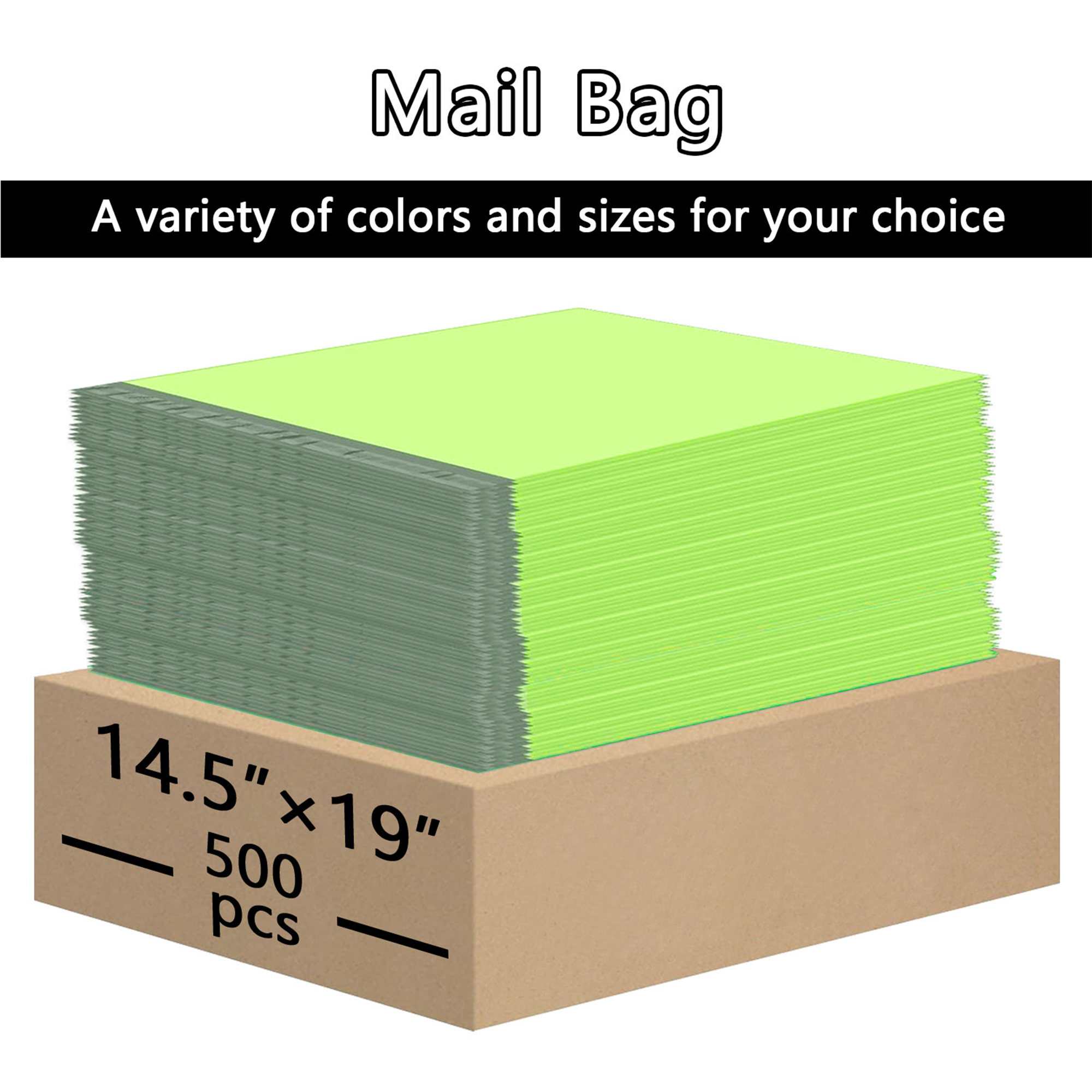 14.5" x 19" Poly Mailers - 500 PCS Bulk Pack - Self-Sealing Shipping Envelopes