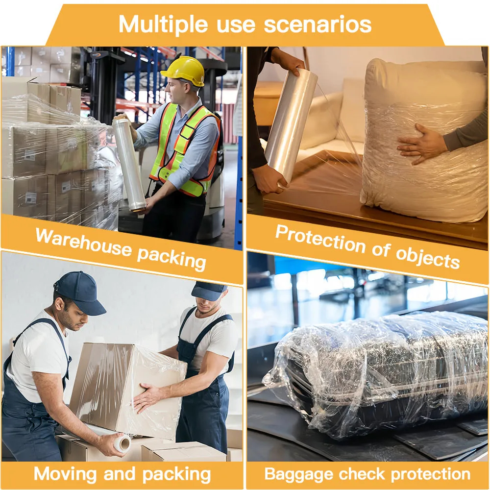 80 GA x 18" x 1500' Heavy-Duty Hand Stretch Film-BESTONE®