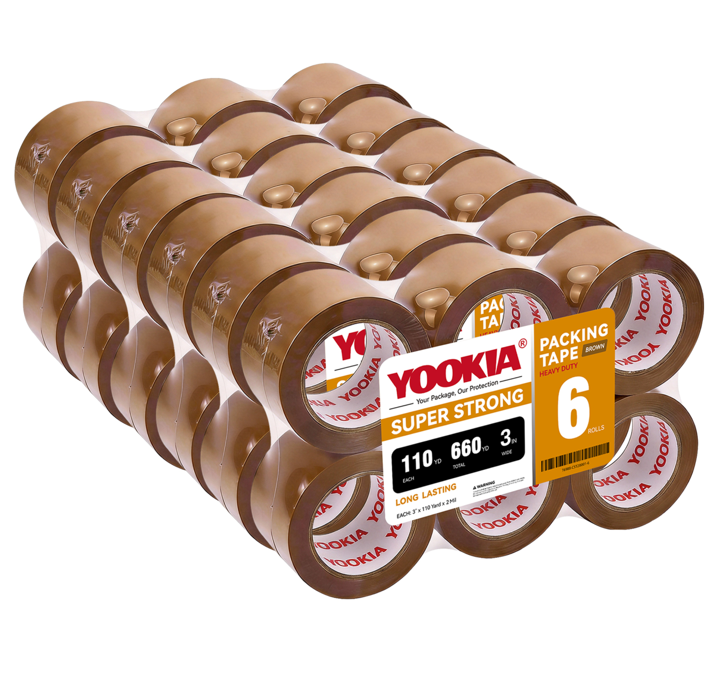 BESTONE® 2" x 110 Yard x 2 Mil 36 Rolls Brown Packing Tape-BESTONE®