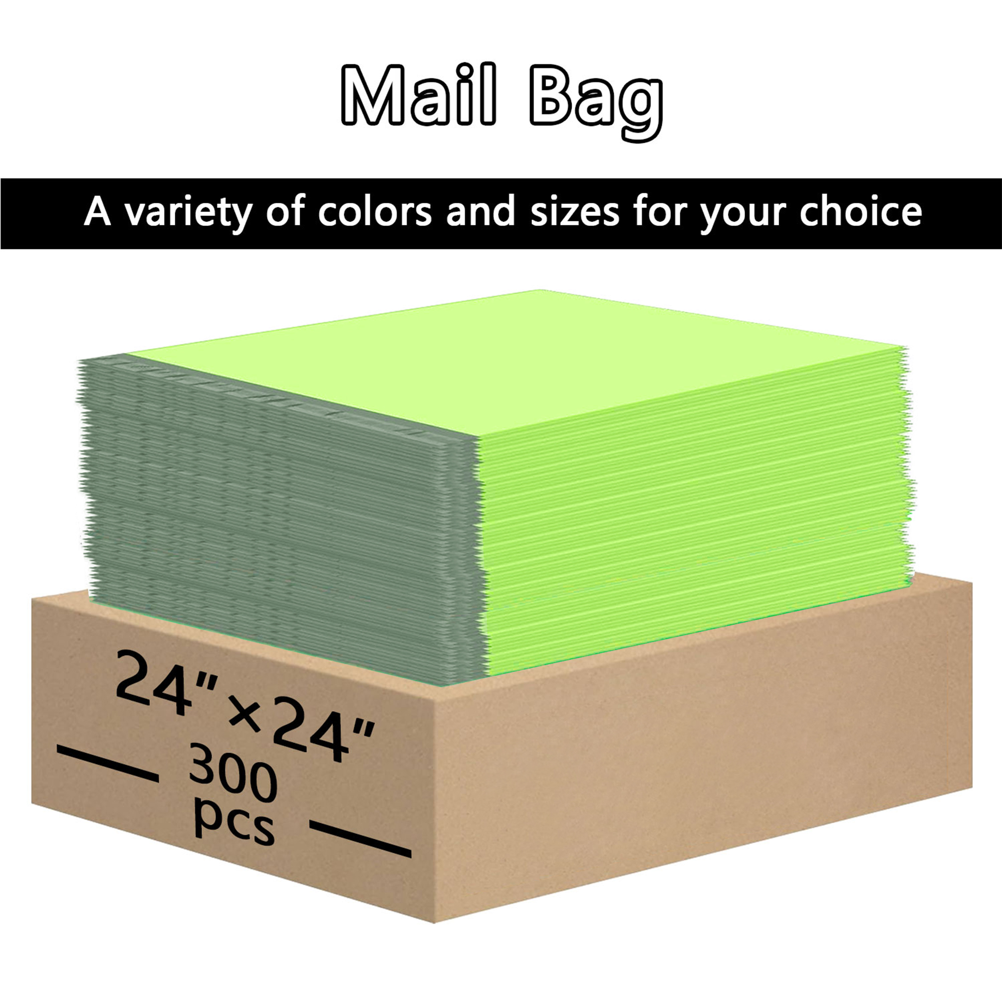 24" x 24" Poly Mailers - 300 PCS Bulk Pack - Self-Sealing Shipping Envelopes