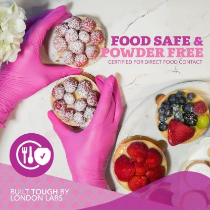 Magenta Nitrile Gloves 100-Count Boxes, Multi-Use-BESTONE®