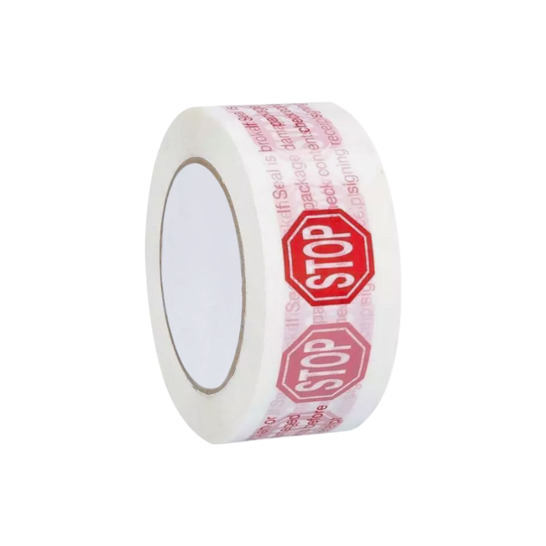 2" x 110 Yard x 2 Mil Red STOP Pre-Printed Carton Sealing Tape-BESTONE®