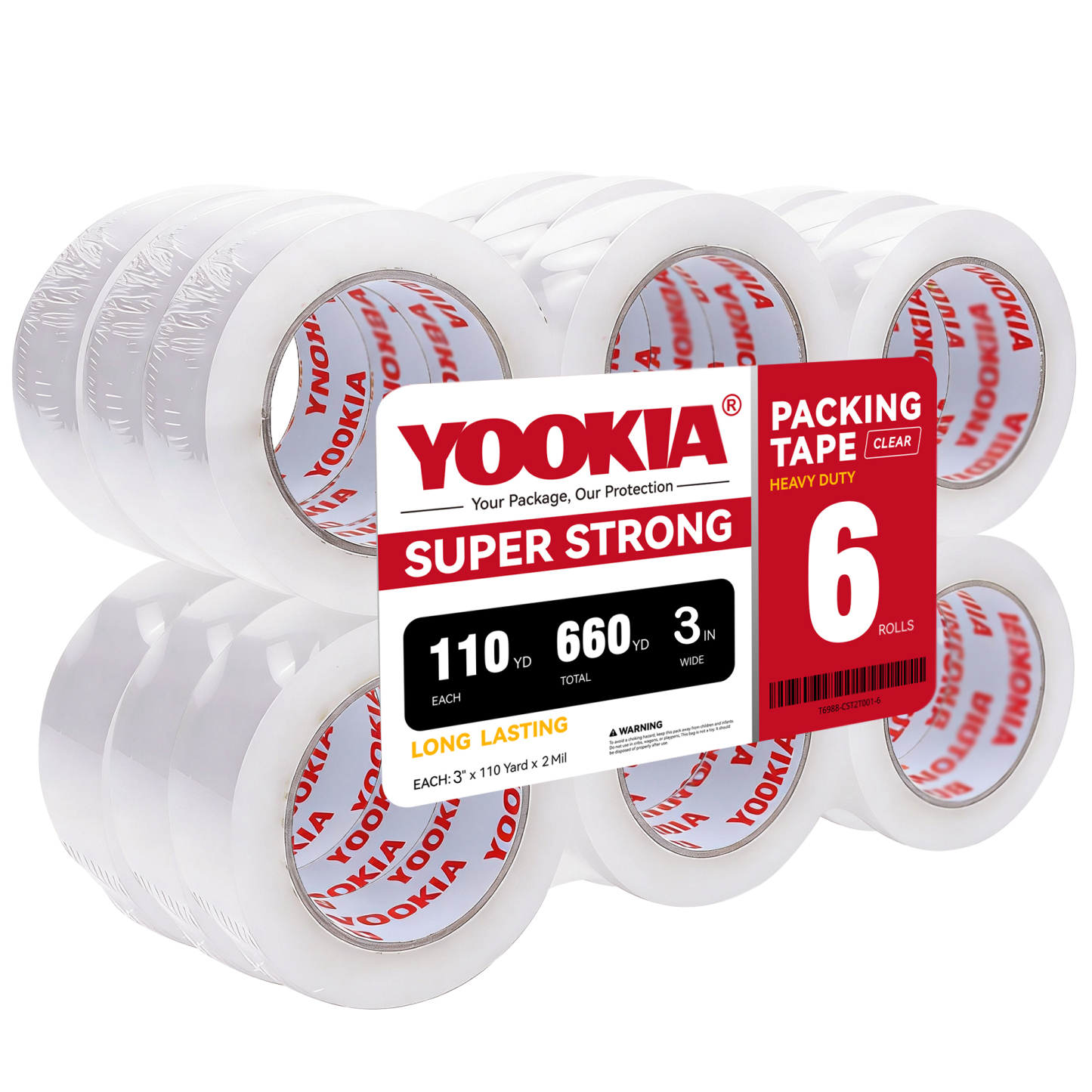 3" x 110 Yard x 2 Mil 24 Rolls Clear Packing Tape-BESTONE®