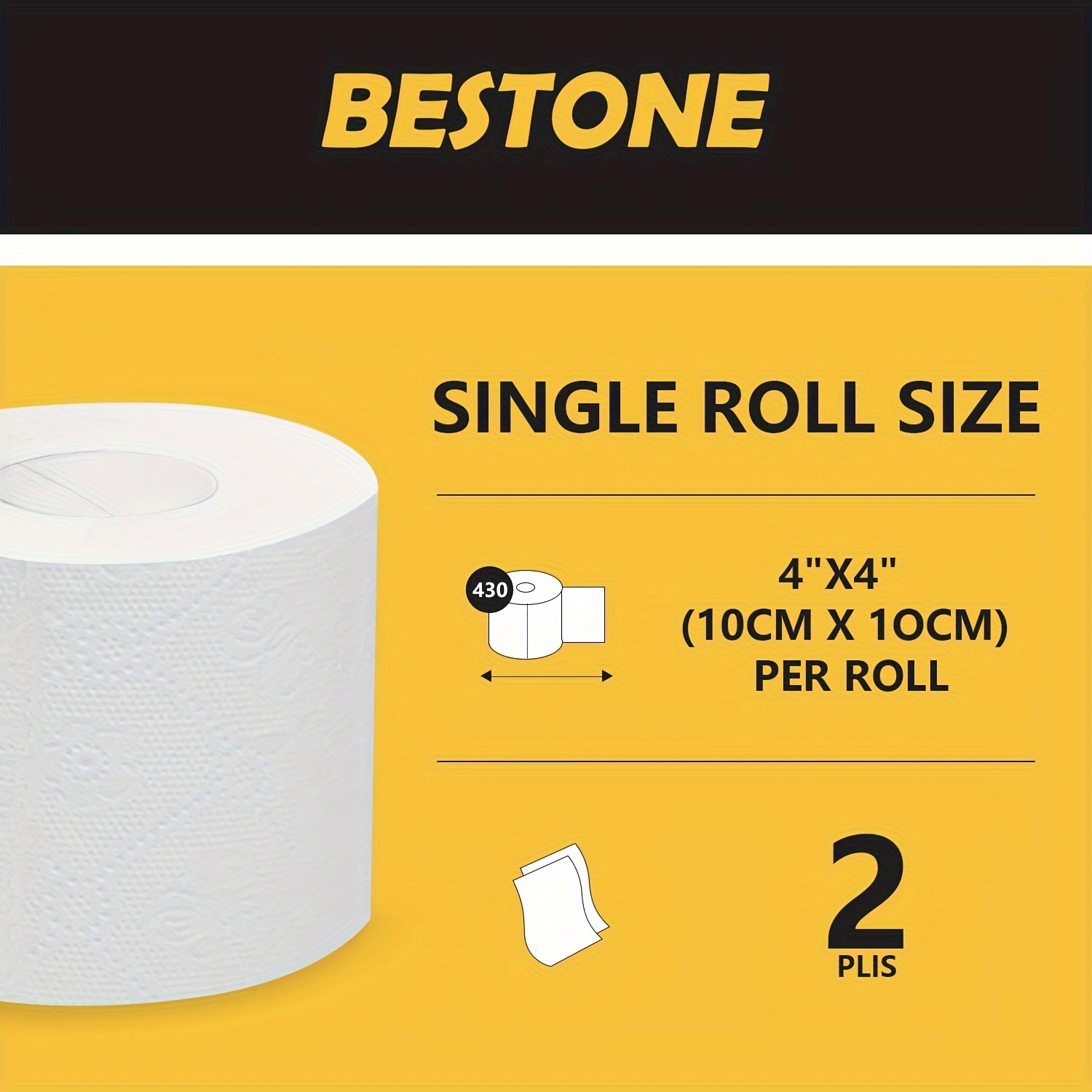 Bamboo Toilet Tissue - Eco-Friendly, 12 Double Rolls-BESTONE®