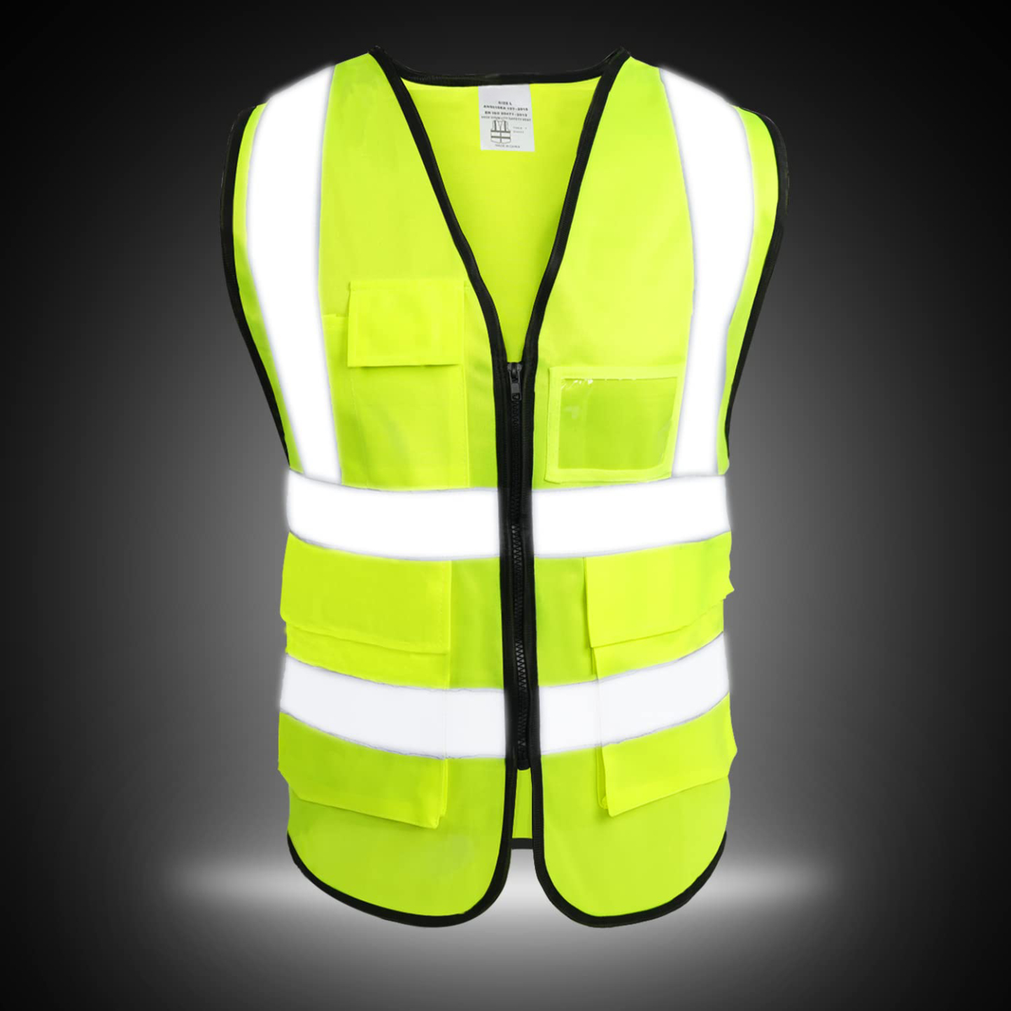 10PCS High-Visibility Class 2 Safety Vest - Unisex, ANSI Compliant, 6 Pockets | Reflective Work Vest-BESTONE®