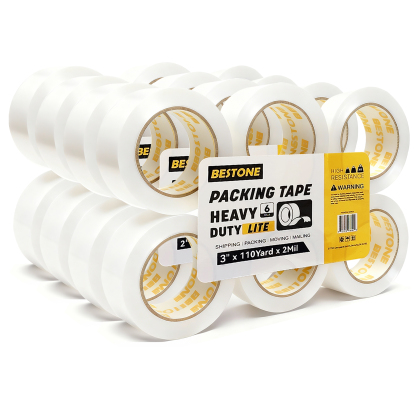 3" x 110 Yard x 2 Mil 24 Rolls White Packing Tape