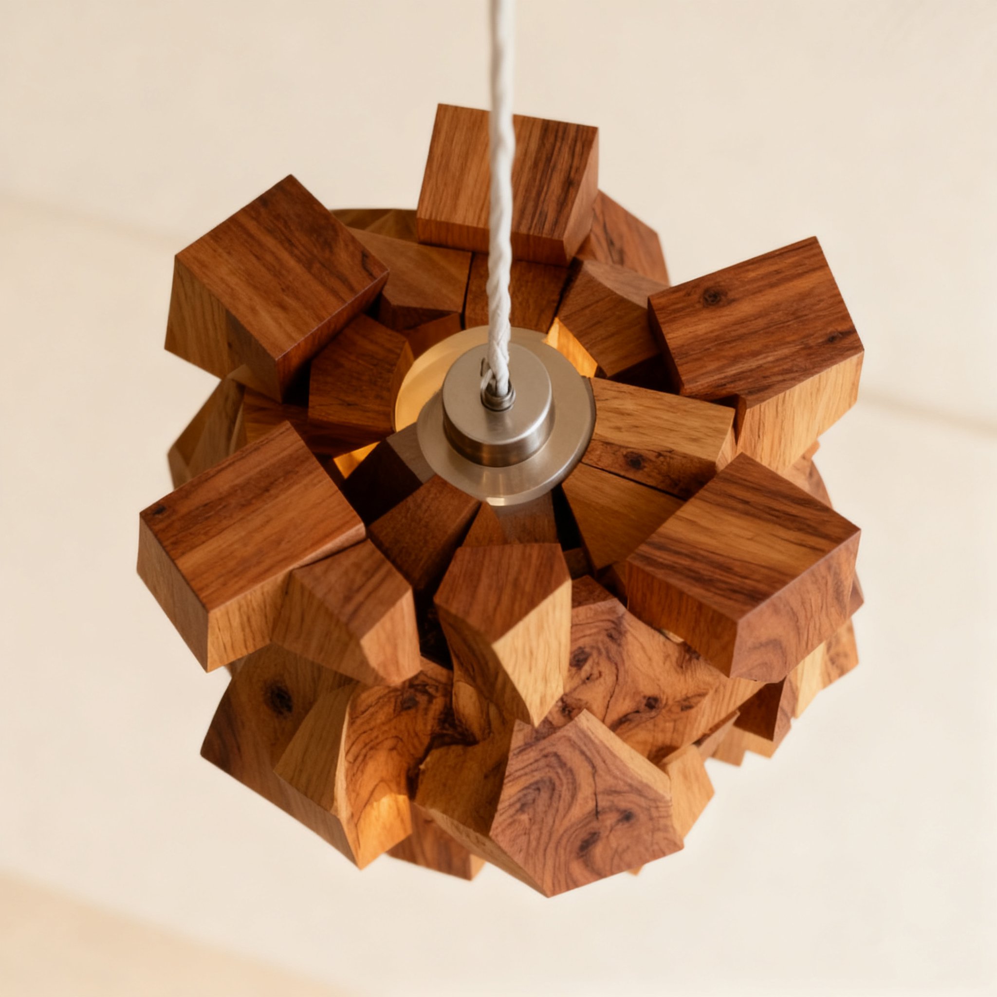 Term&eacute;szetes fa f&uuml;ggől&aacute;mpa eleg&aacute;ns enteriőrben