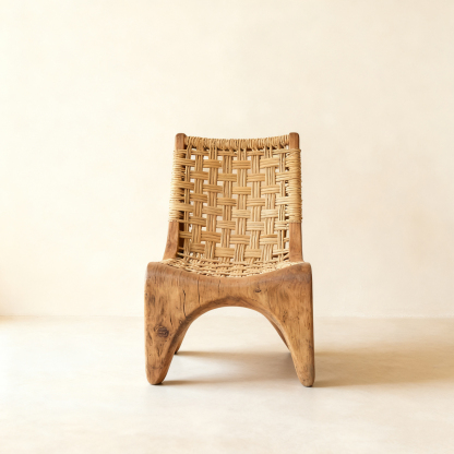 Fonott fa művészeti pihenőszék