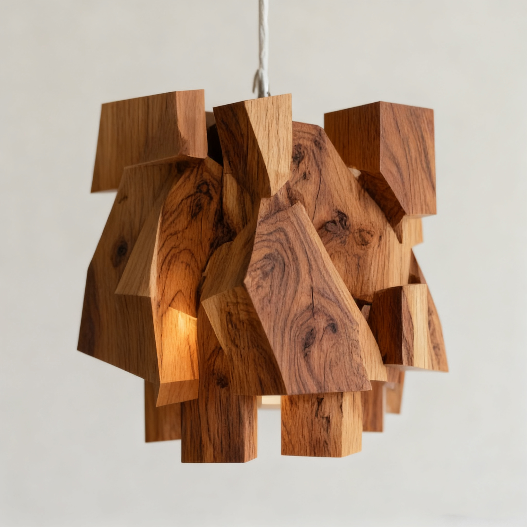  Modern fa szobrászati függőlámpa