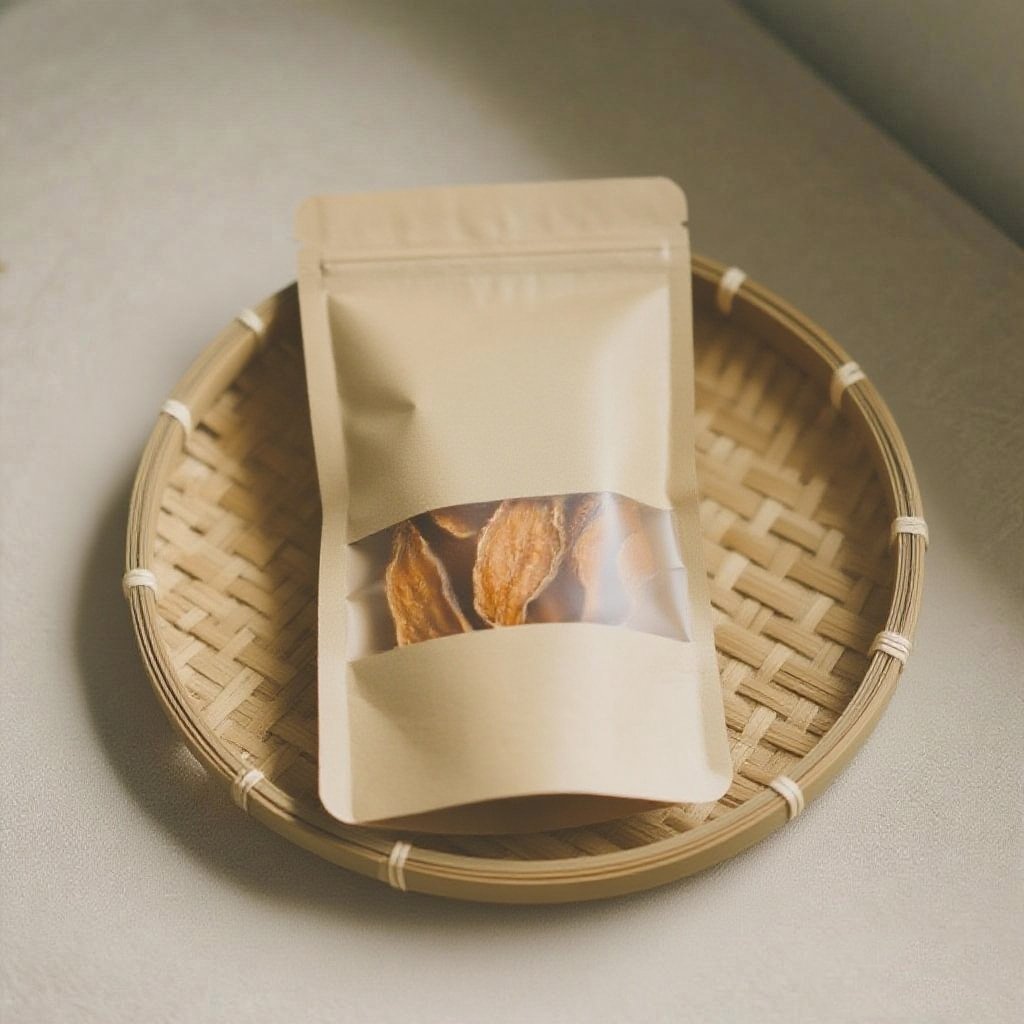 &Eacute;desburgonya sz&aacute;r&iacute;tott szeletek csomagol&aacute;sban