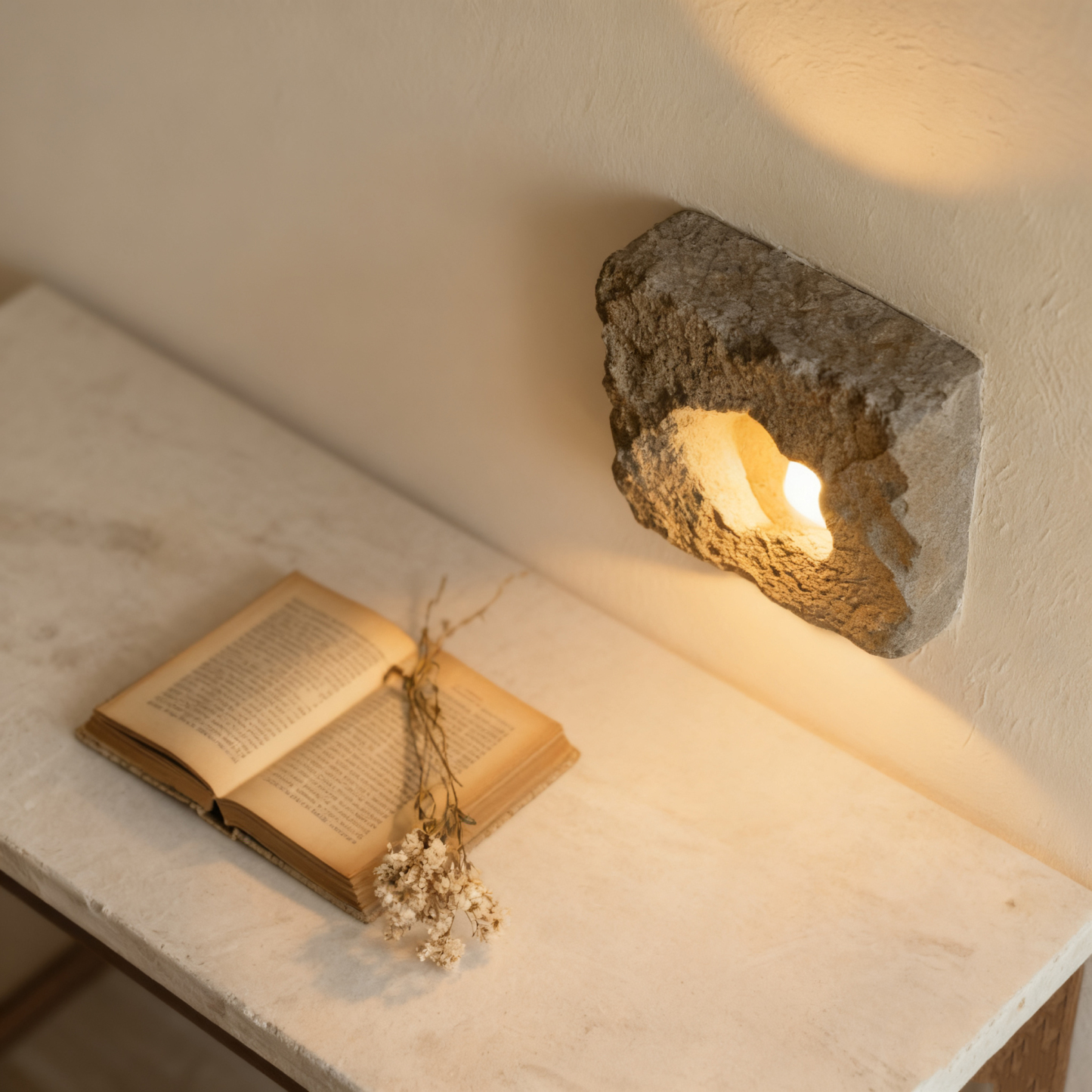 Barlang hangulatú falilámpa