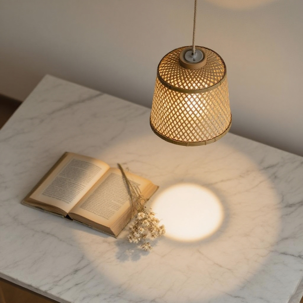 Kézzel készített bambusz lámpaernyő