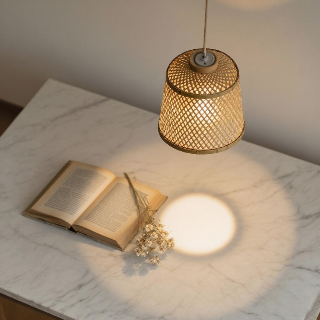 Kézzel készített bambusz lámpaernyő