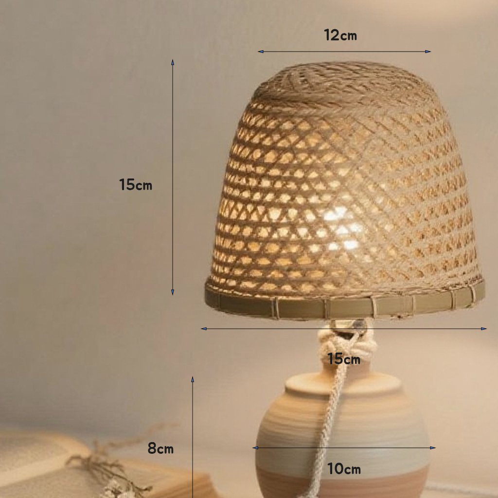 Egyedi kerámia asztali lámpa fonott mintával