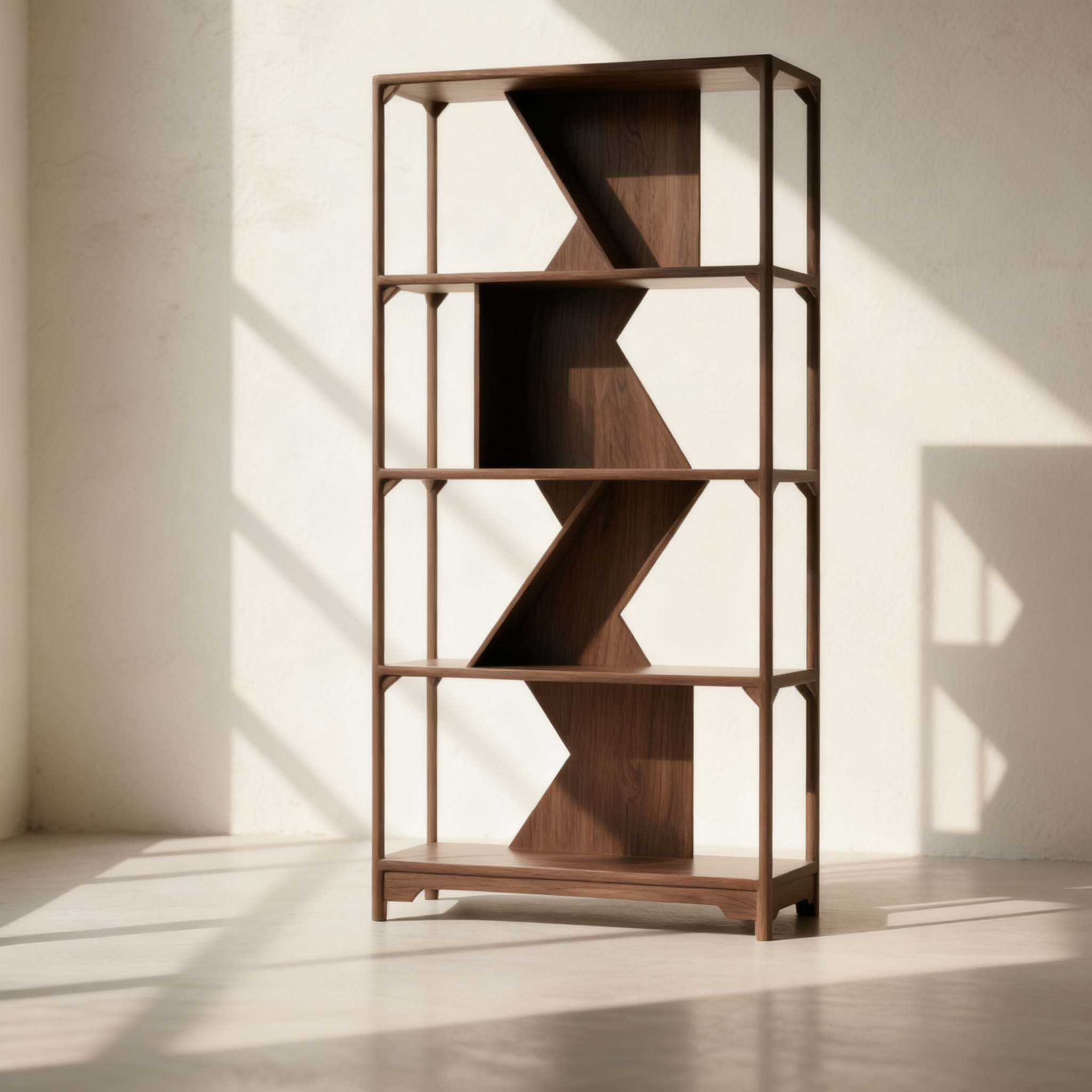 Diófa tároló polc könyvekhez