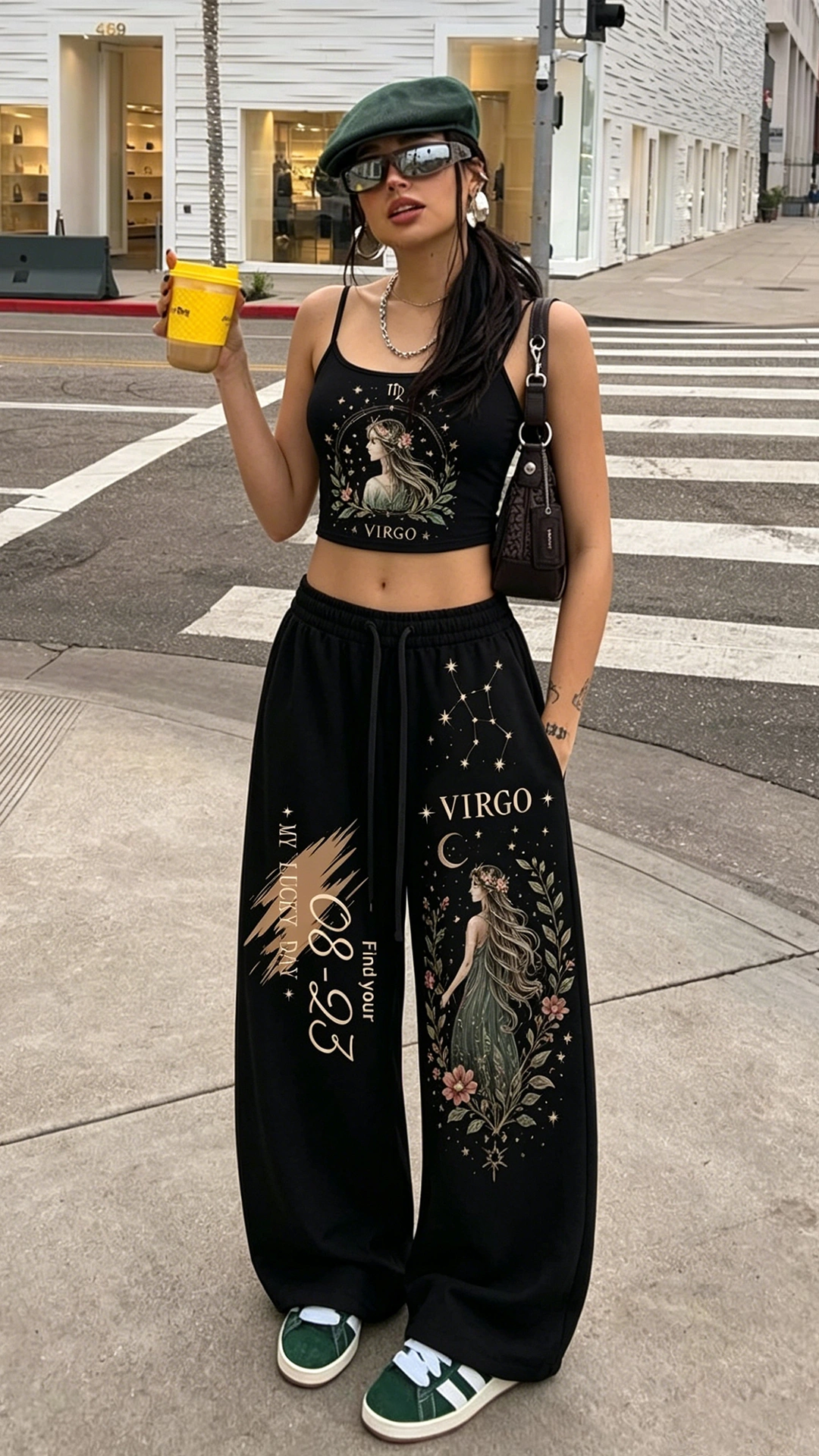 Virgo Zodiac Series Women's T-Shirt & Elasticated Trousers Two-Piece Set